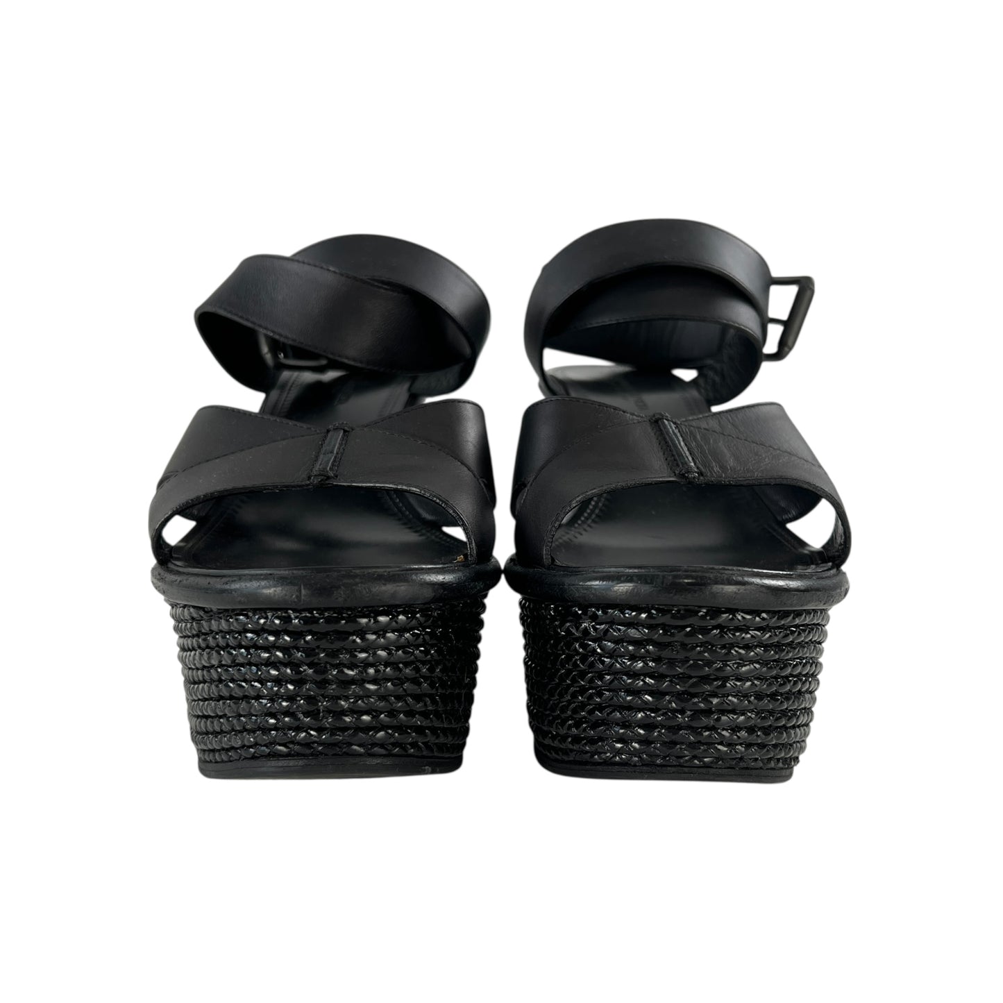 Bottega Veneta Leather Flatform Sandals