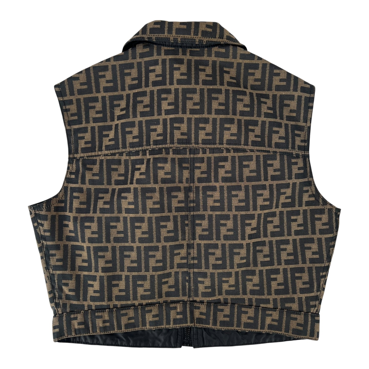 Fendi Vintage Zucca Reversible Vest and Skirt Set