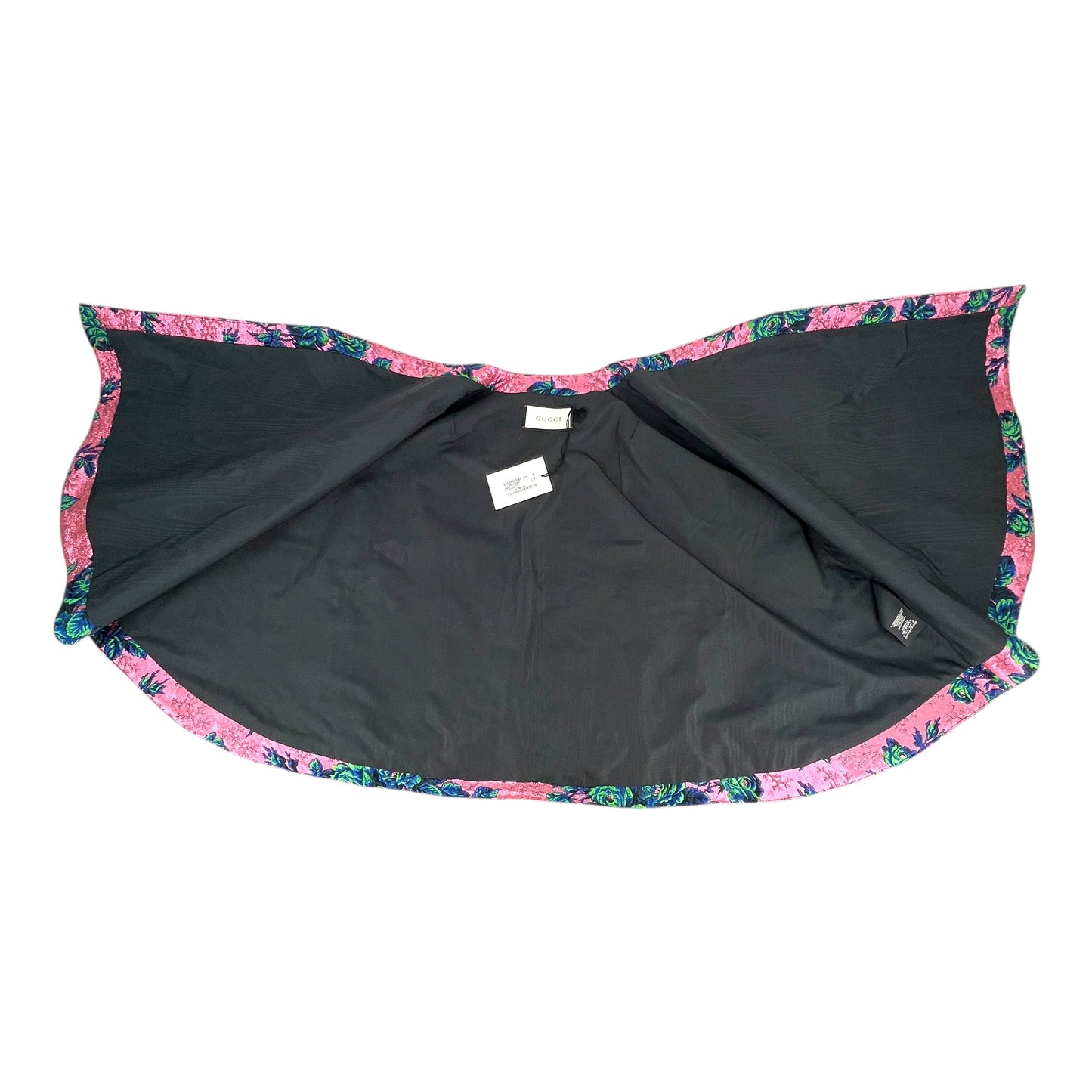 Gucci Floral Embroidered Brocade Cape