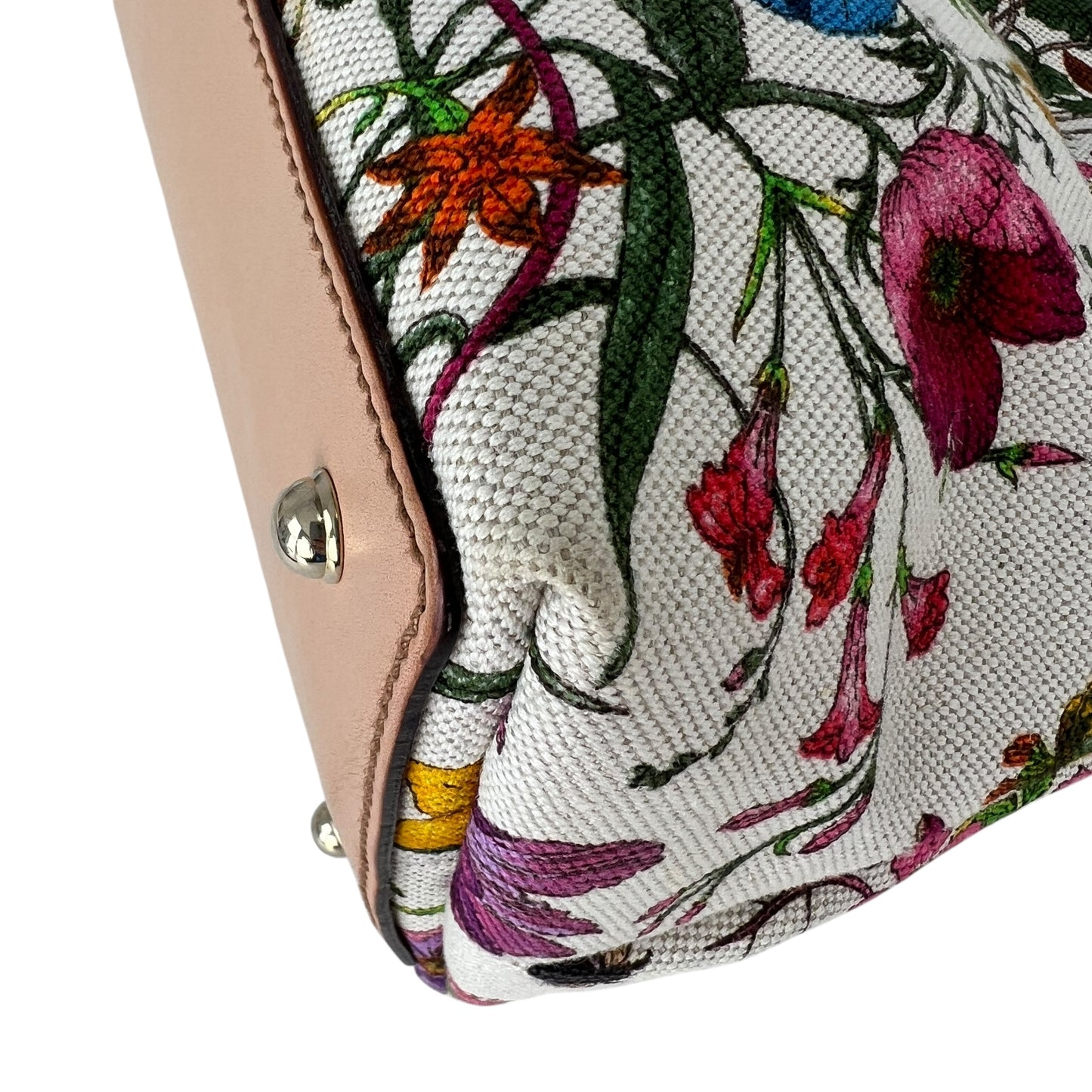 Gucci Flora Bamboo Handbag