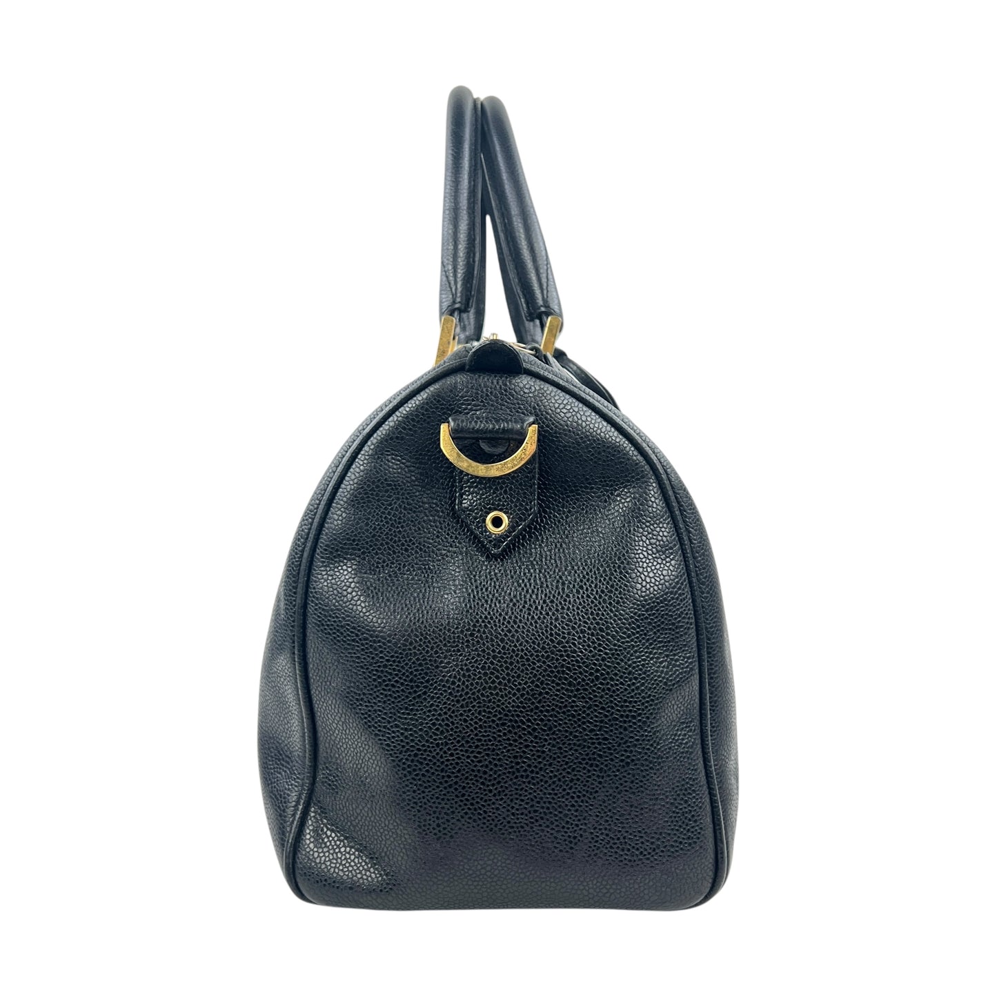 Chanel Vintage Caviar Leather Boston Bag