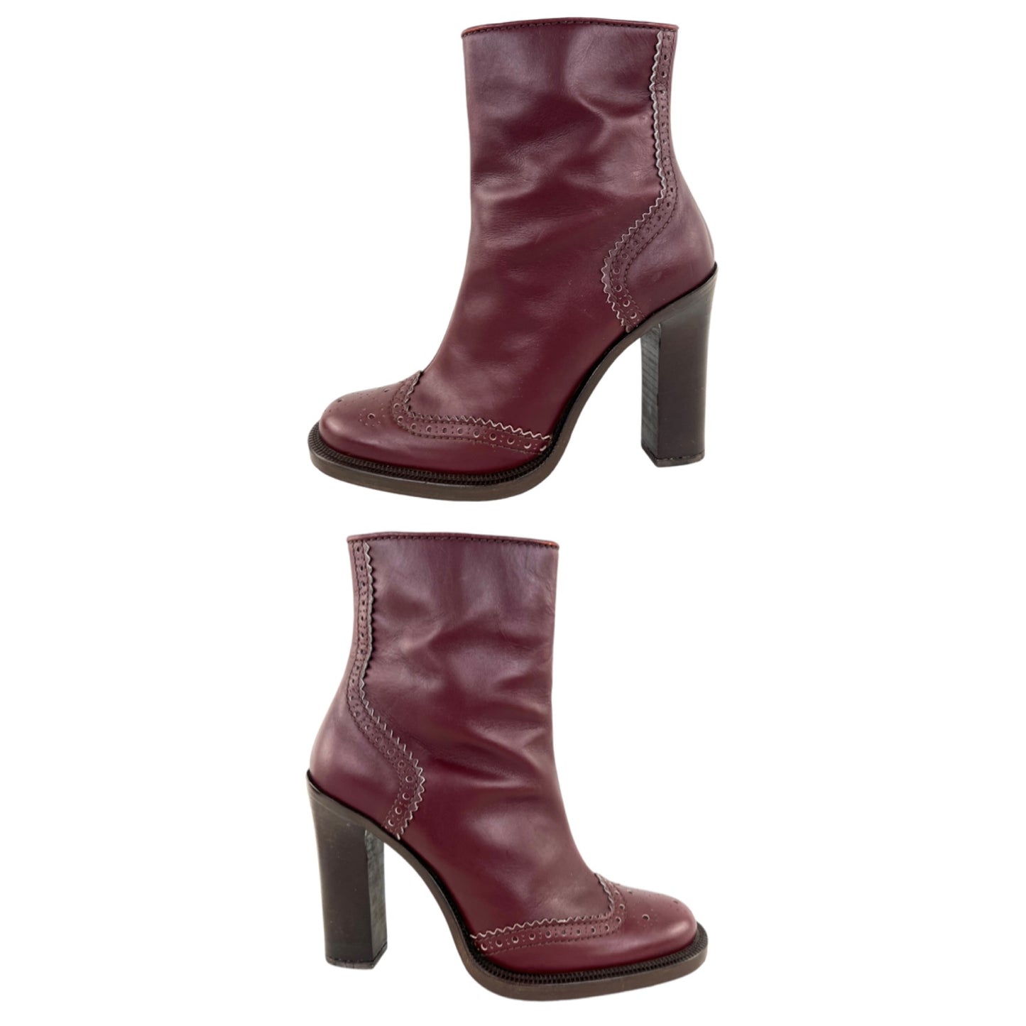 Miu Miu Vintage Western Leather Ankle Boots