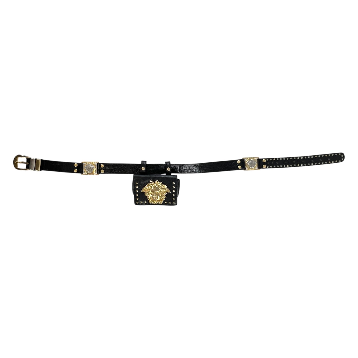 Versace Vintage Medusa Mini Leather Belt Bag
