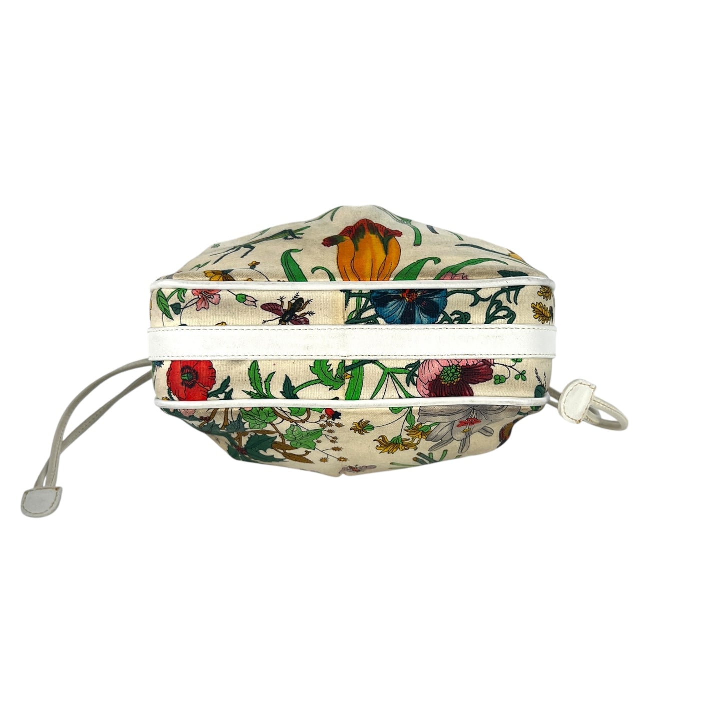Gucci Vintage Flora Drawstring Crossbody Bag