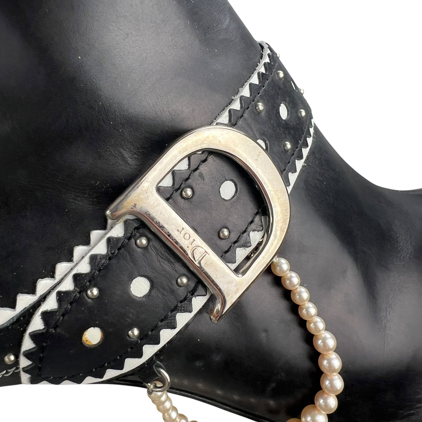 Dior John Galiano D’Trick Pearl Heeled Booties