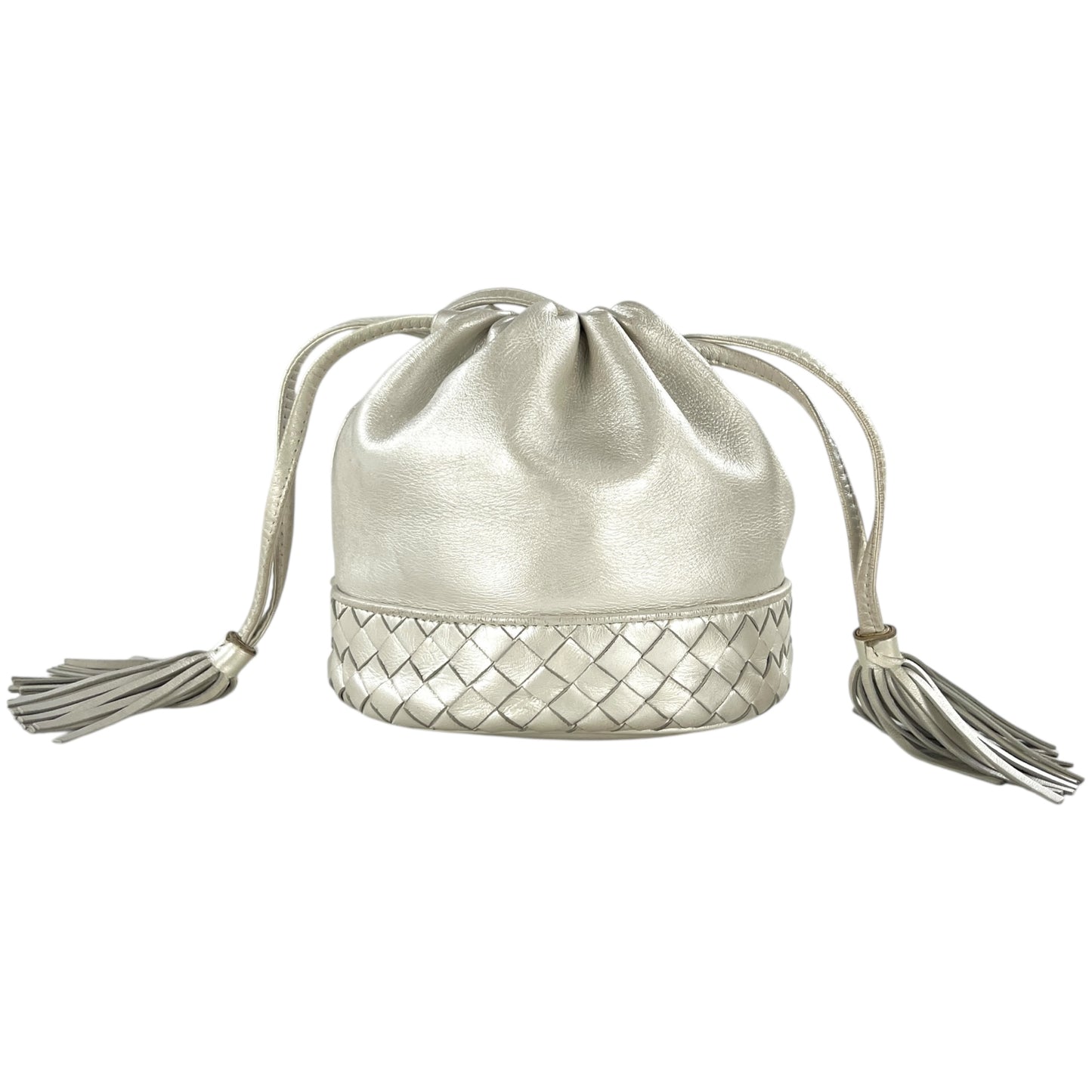Bottega Veneta Vintage Metallic Drawstring Crossbody Bag