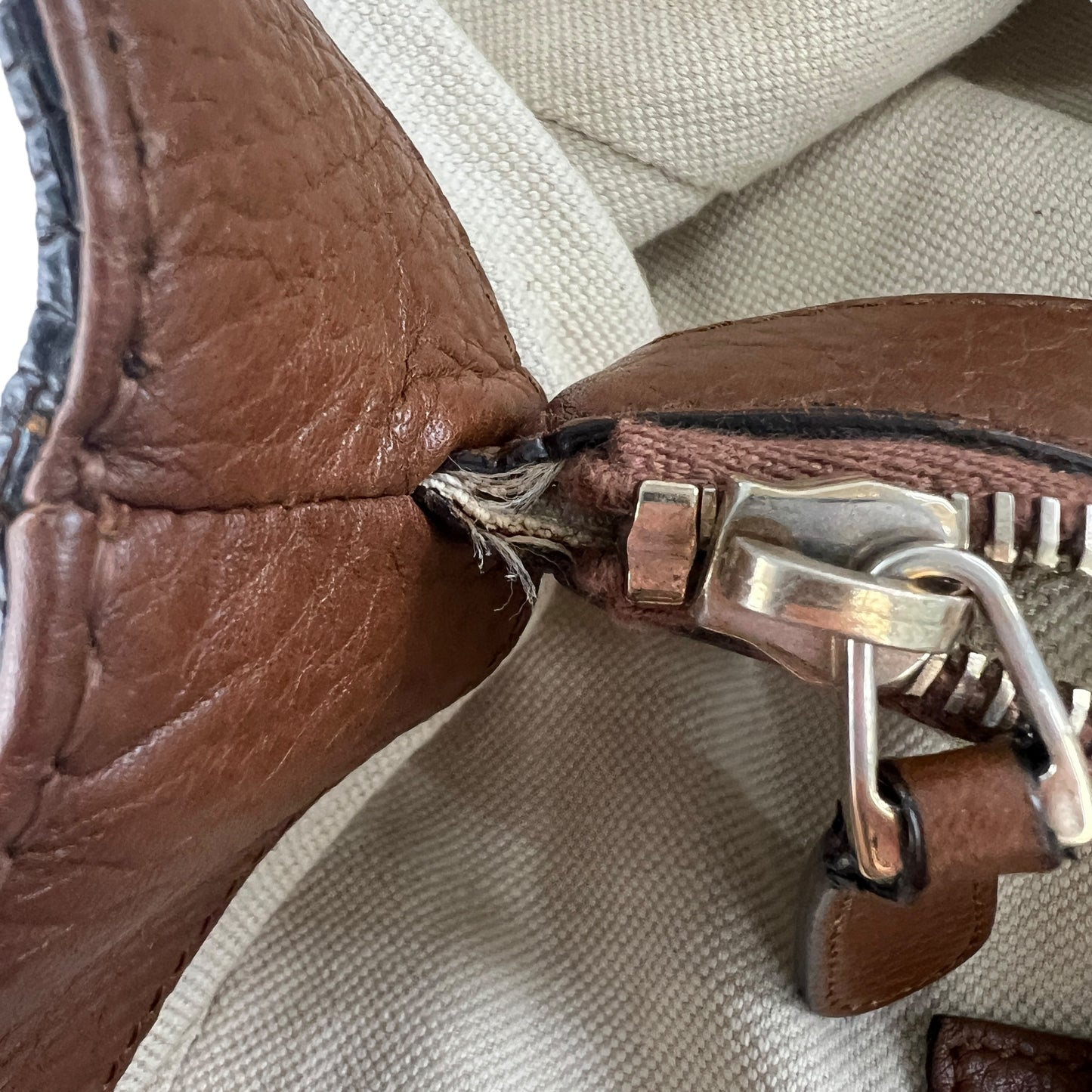 Gucci Monogram Leather Bow Tote Bag