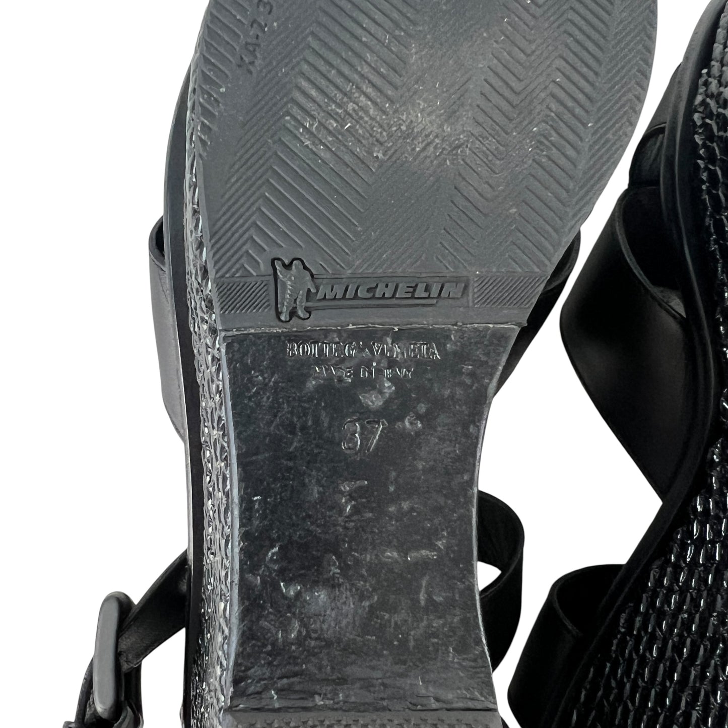 Bottega Veneta Leather Flatform Sandals