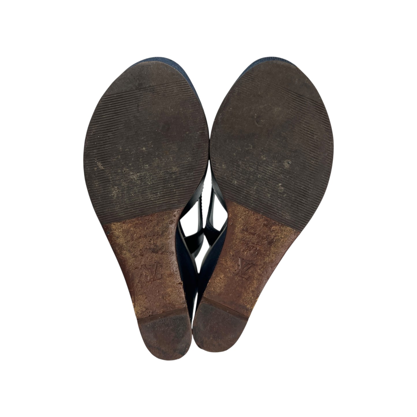 Louis Vuitton Denim Wedge Sandals