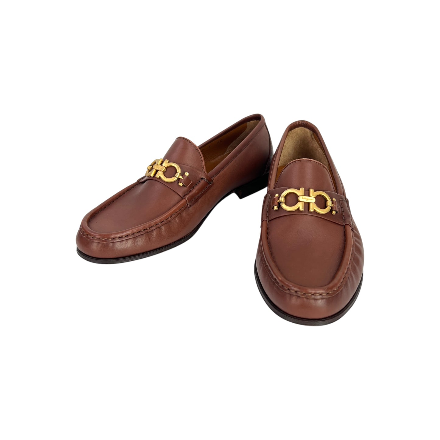 Ferragamo Gancini Leather Loafers