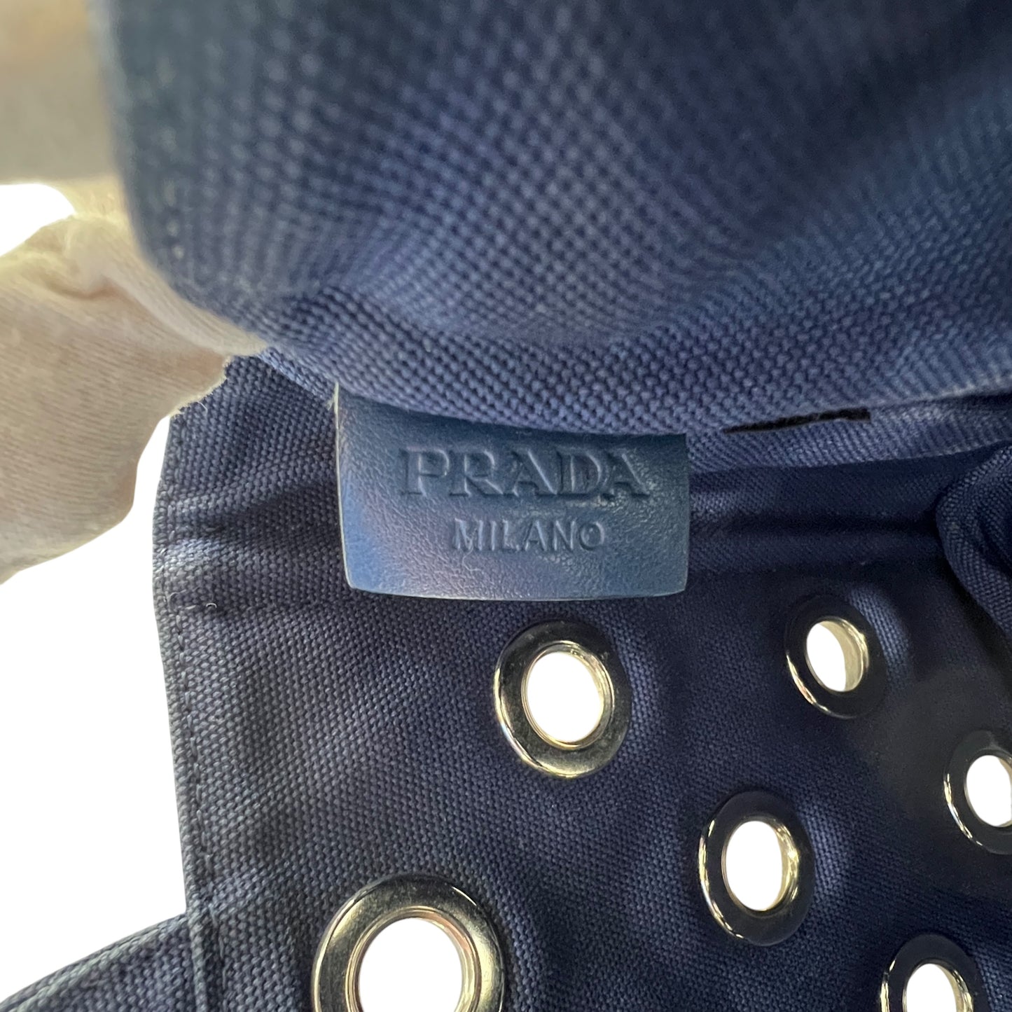 Prada Canapa Grommet Bag