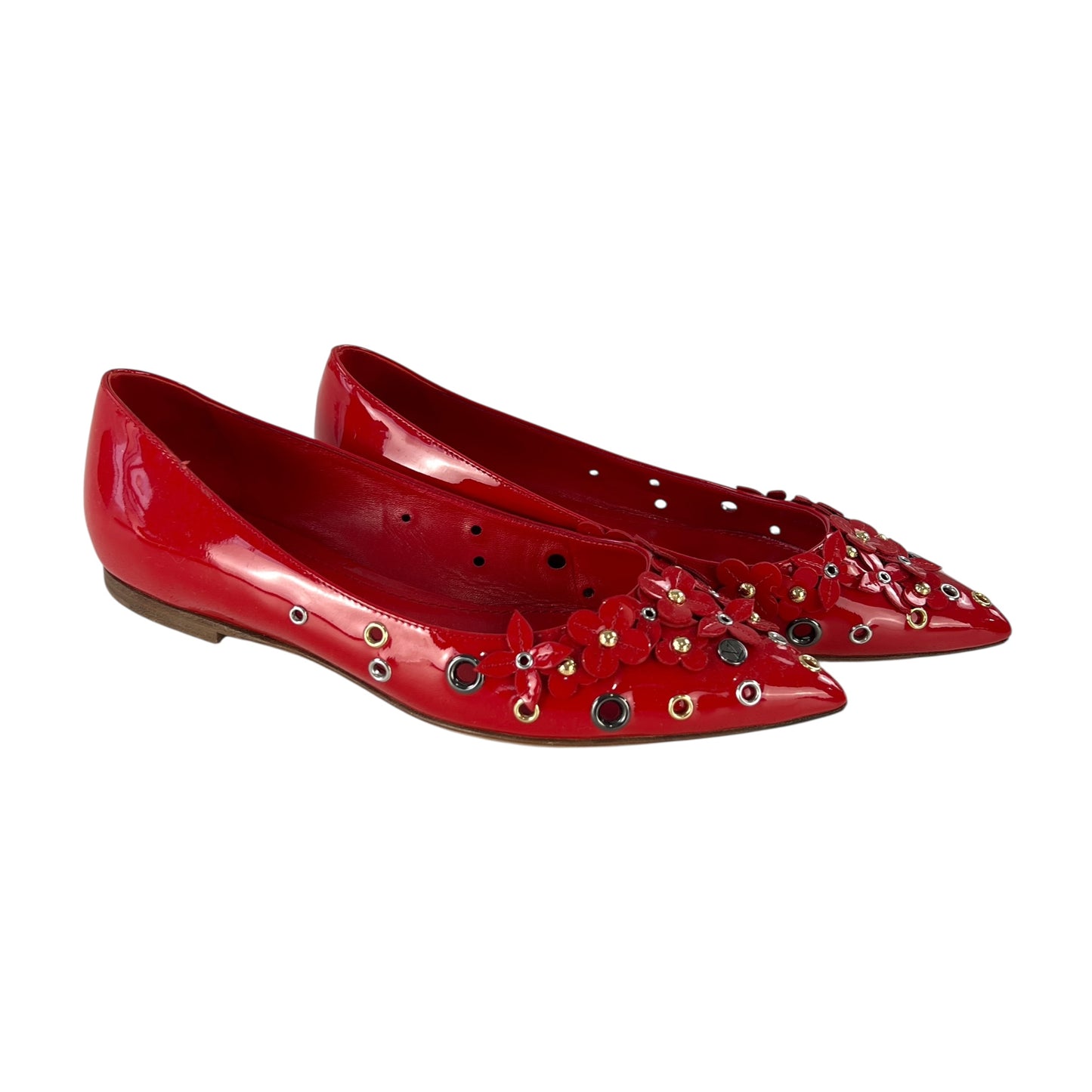 Louis Vuitton Vernis Flower Flats