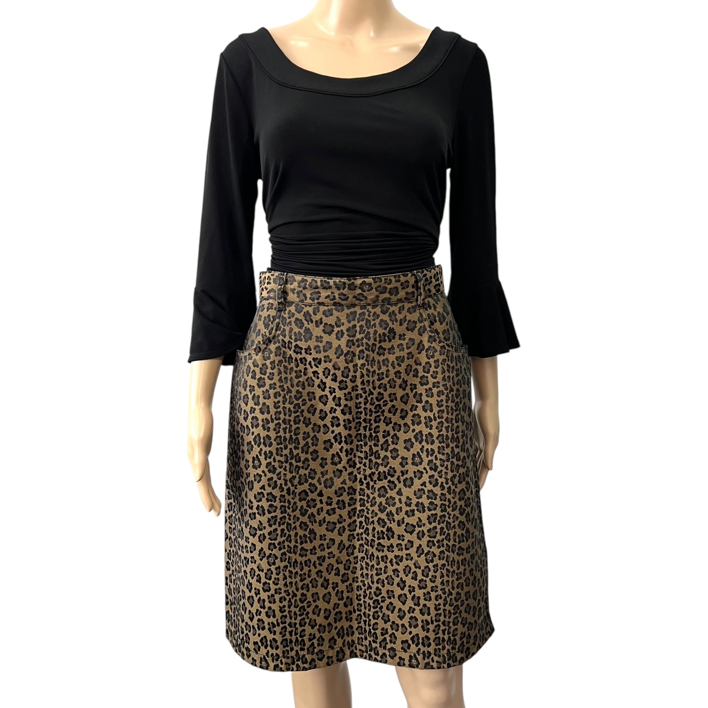 Fendi Vintage Leopard Print Skirt