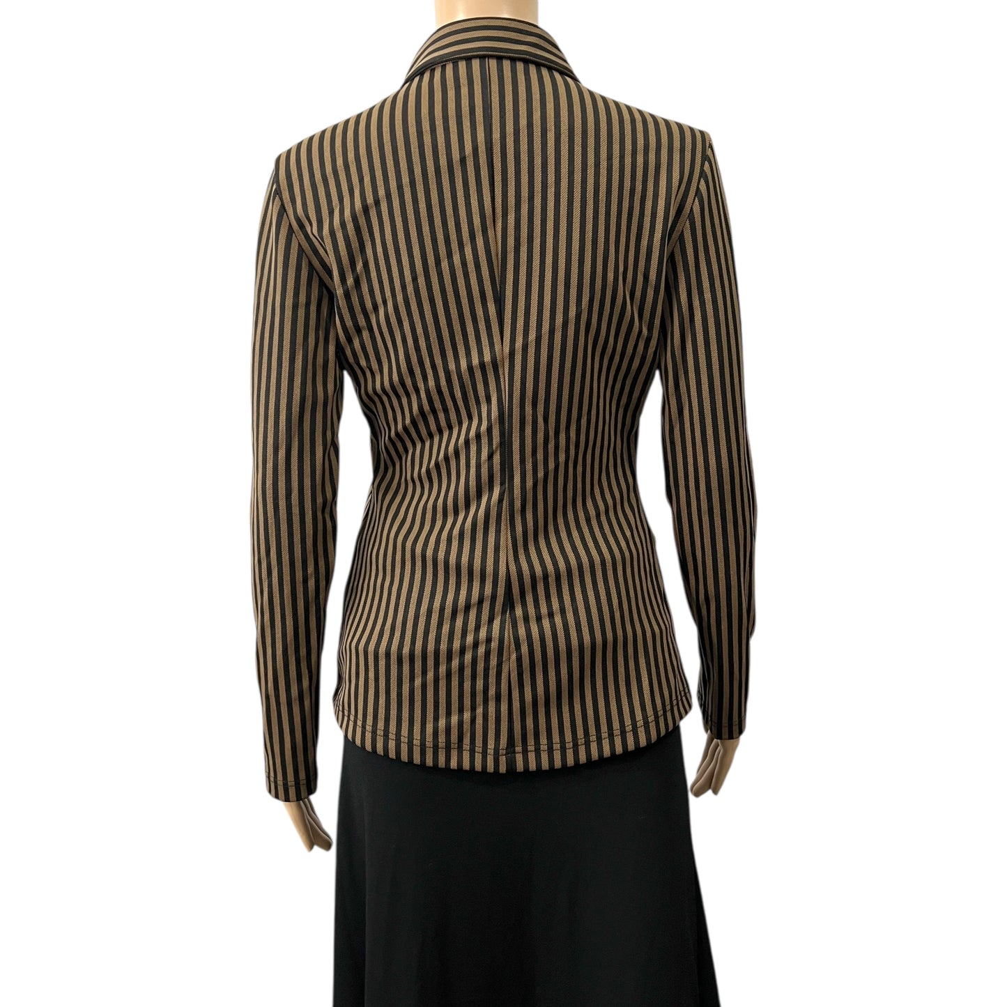 Fendi Vintage Pequin Fitted Button Blouse