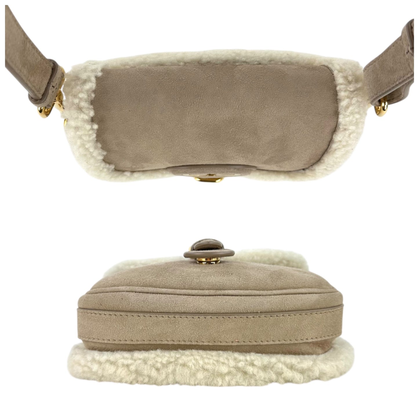 Dior Bobby Suede & Shearling Crossbody Bag