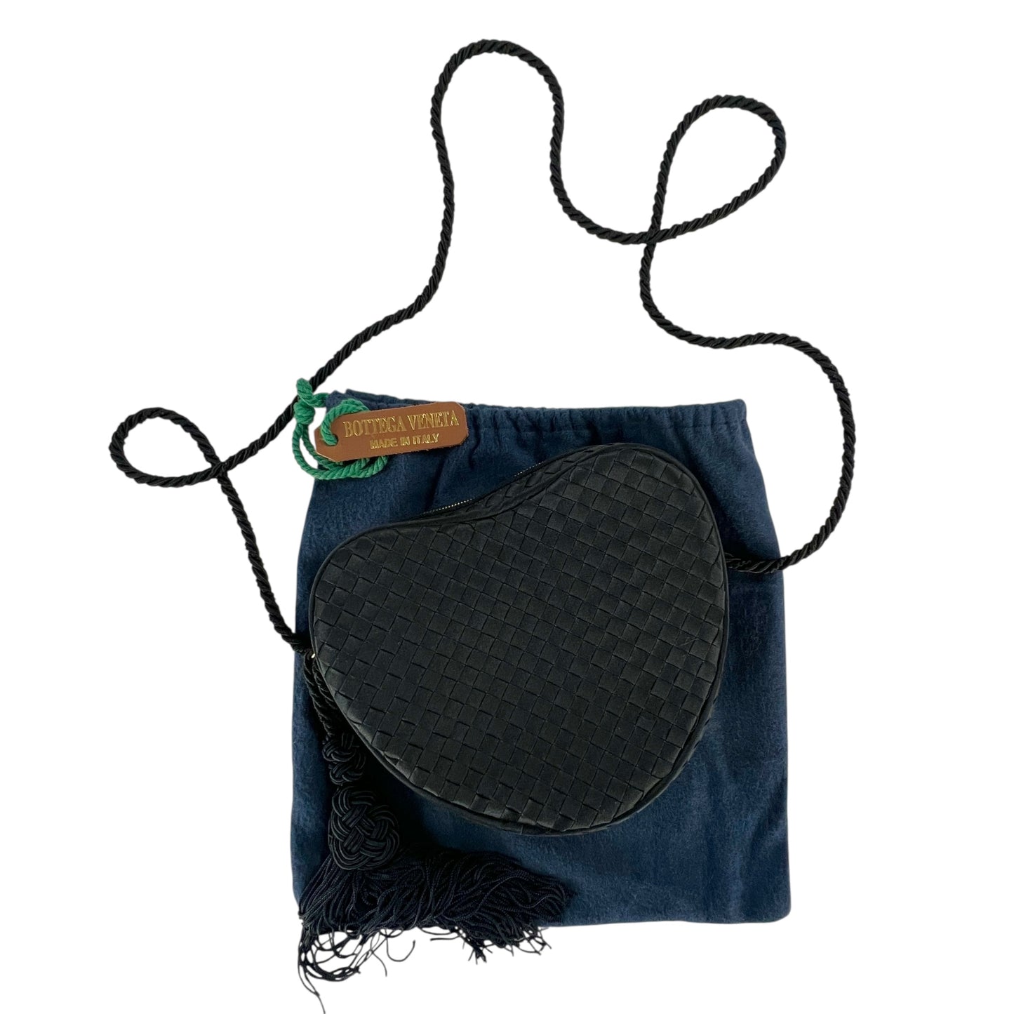 Bottega Veneta Vintage Intrecciato Satin Heart Bag