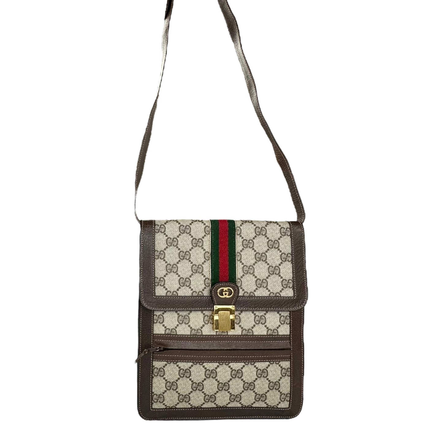 Gucci Vintage Parfums Monogram Sherry Line Crossbody Bag