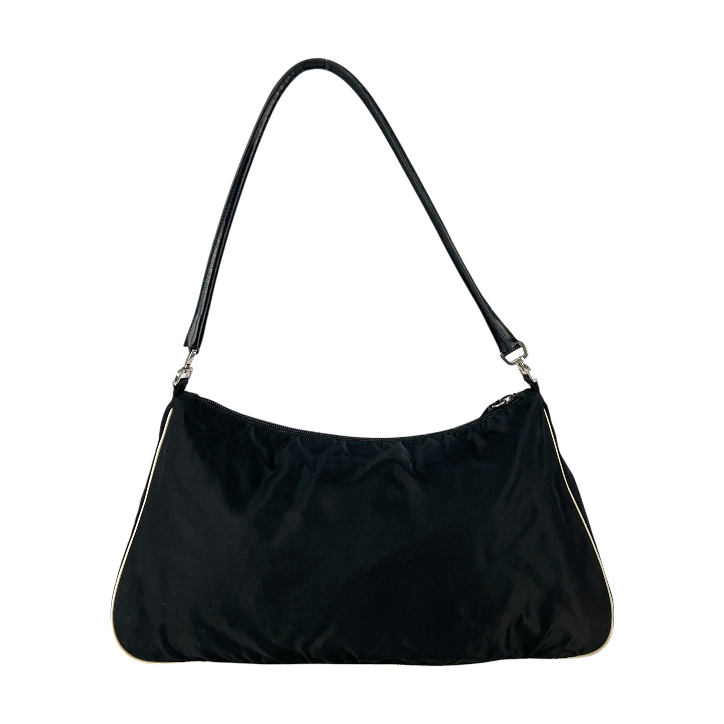 Prada Leather Flower Nylon Shoulder Bag