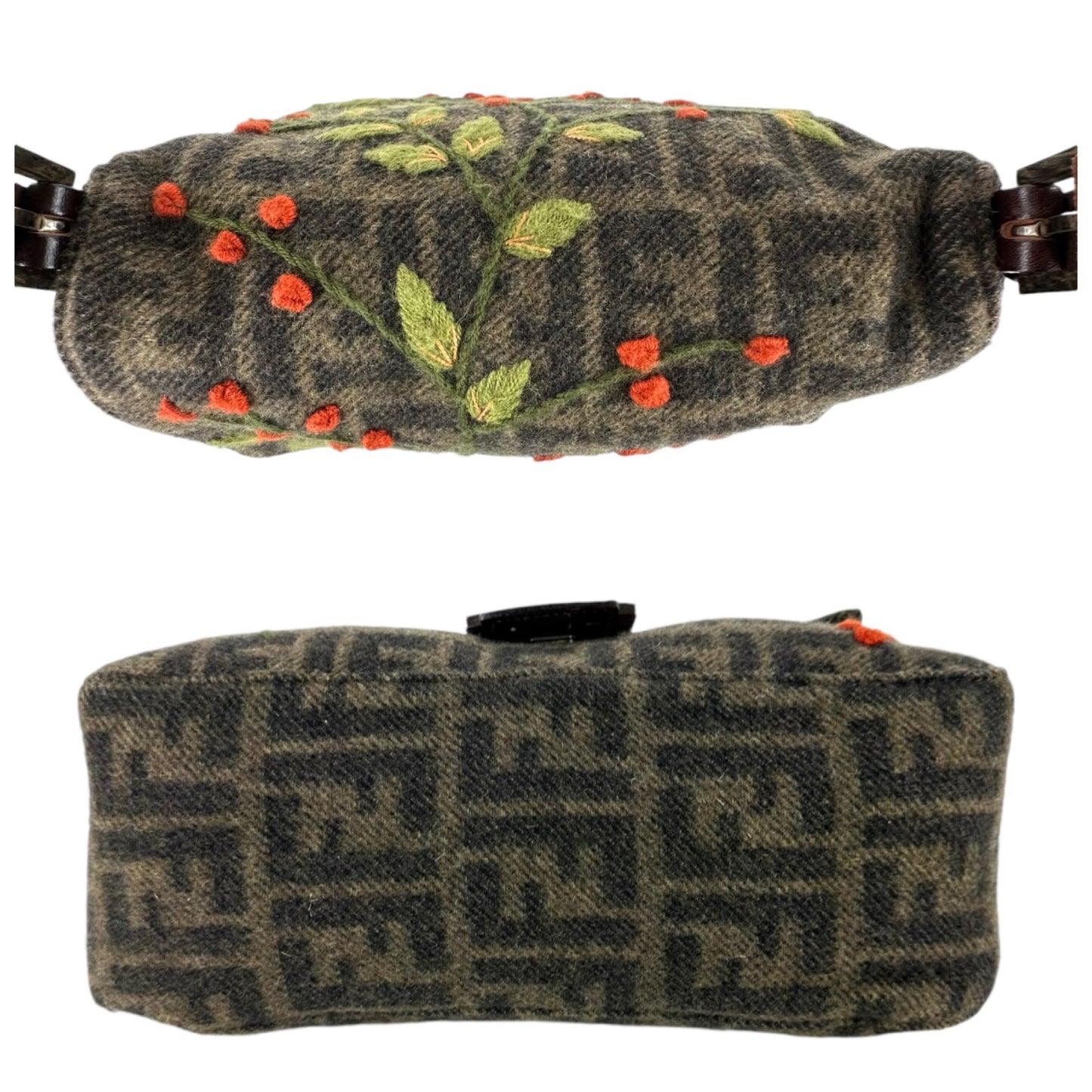 Fendi Zucca Wool Mama Baguette Bag