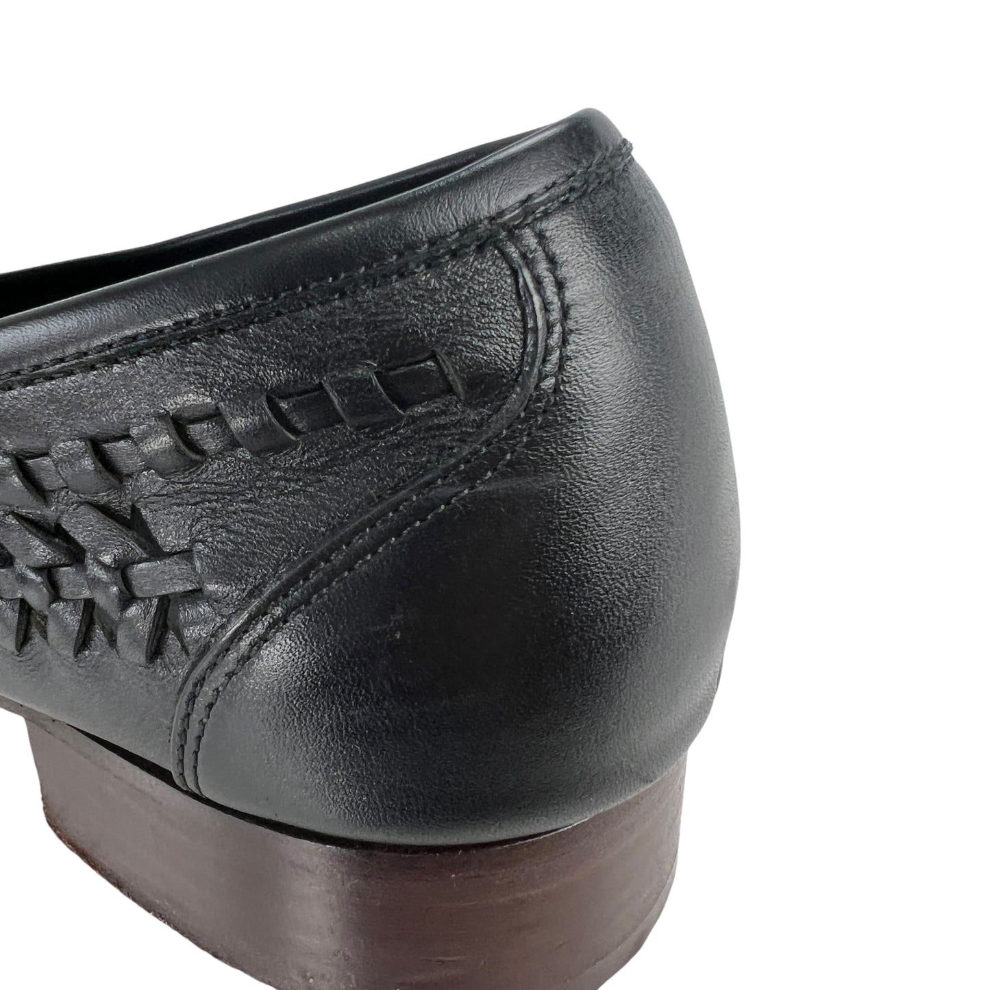 Saint Laurent Leather Woven Loafers