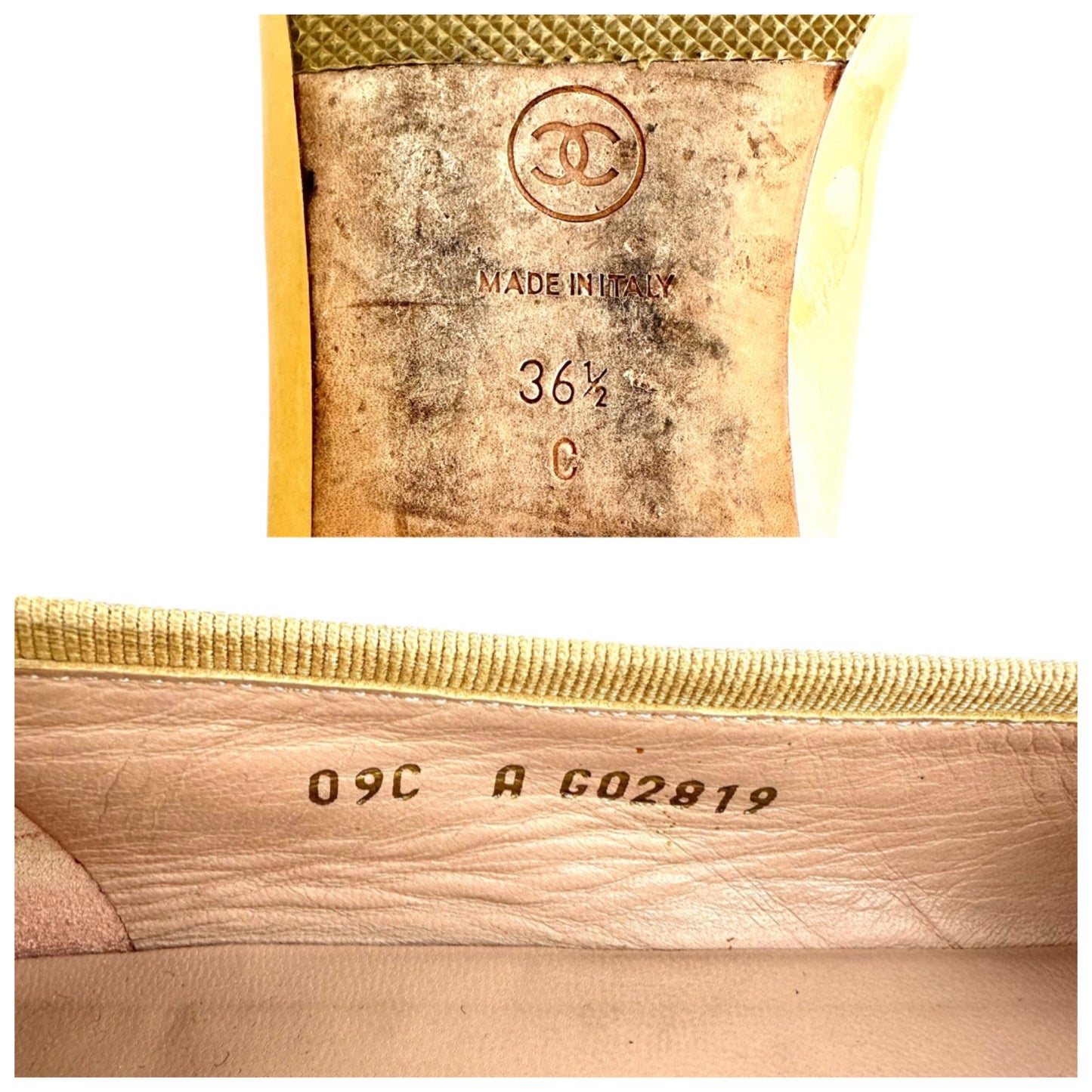 Chanel CC Patent Leather Ballet Flats