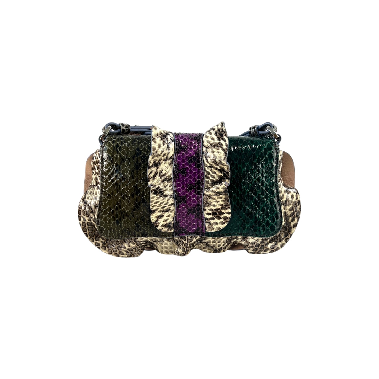 Fendi Python Mini MicroWaves Crossbody Bag
