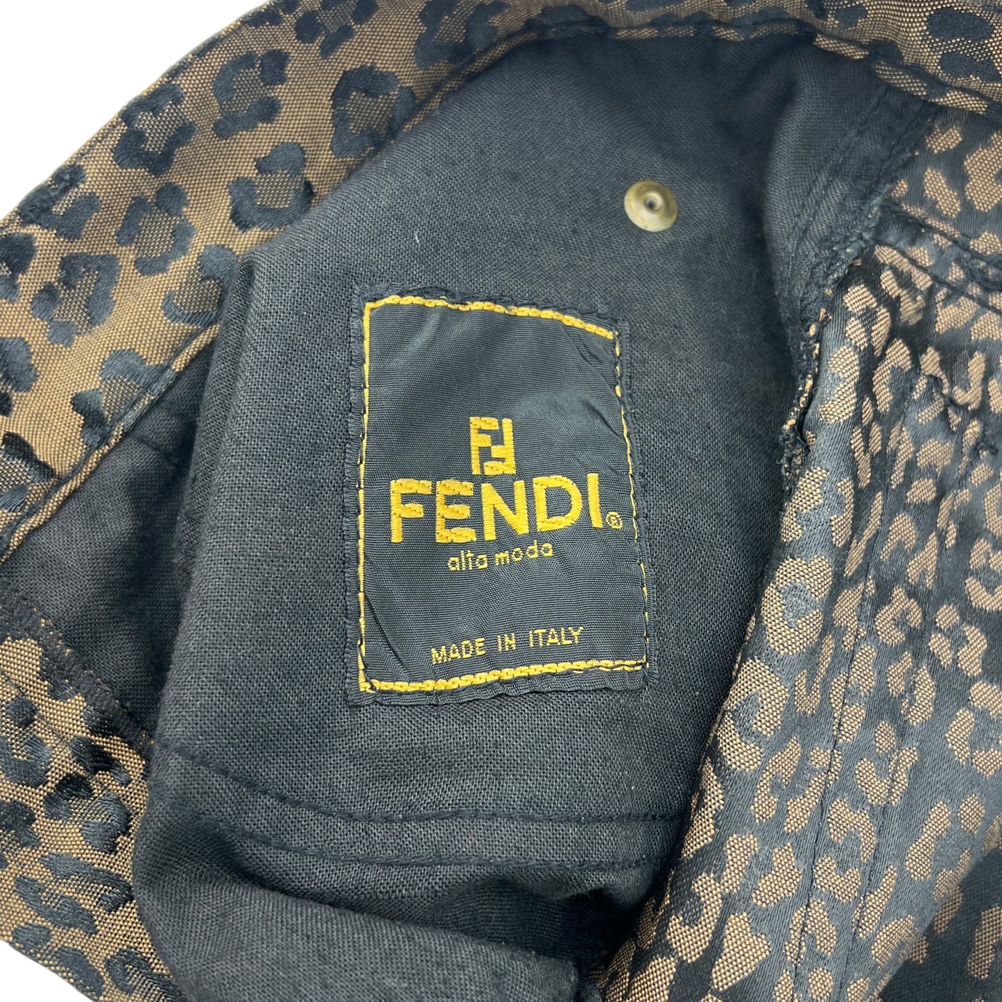 Fendi Vintage Leopard High Waisted Cigarette Pant