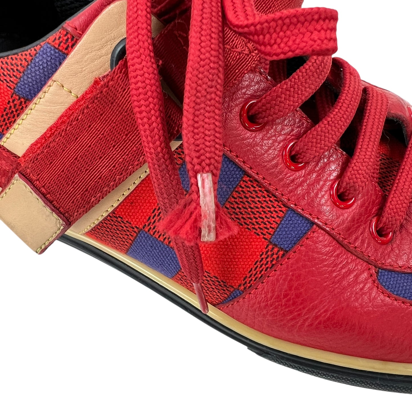 Louis Vuitton Damier Red Sneakers