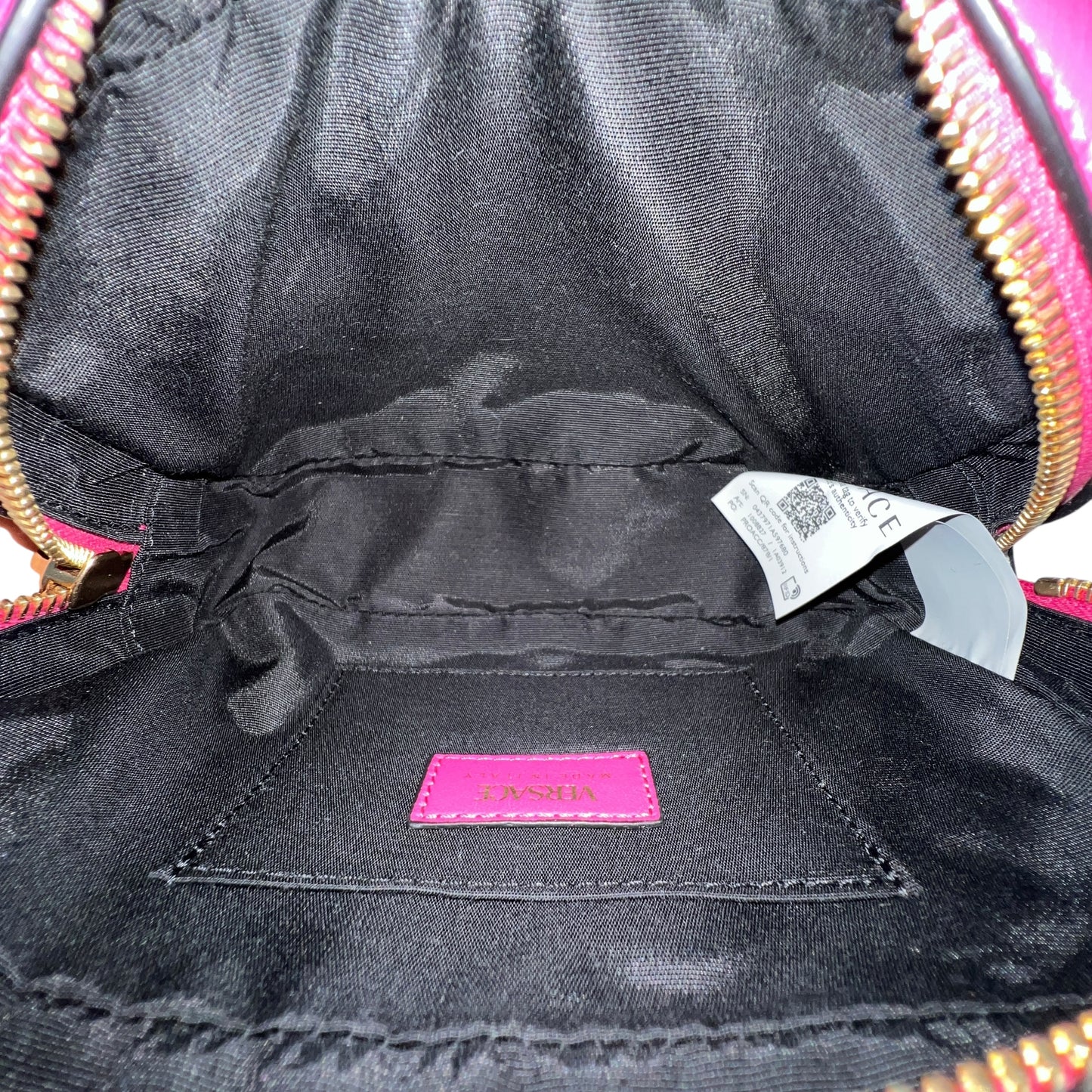 Versace Medusa Pink Quilted Chain Crossbody Bag
