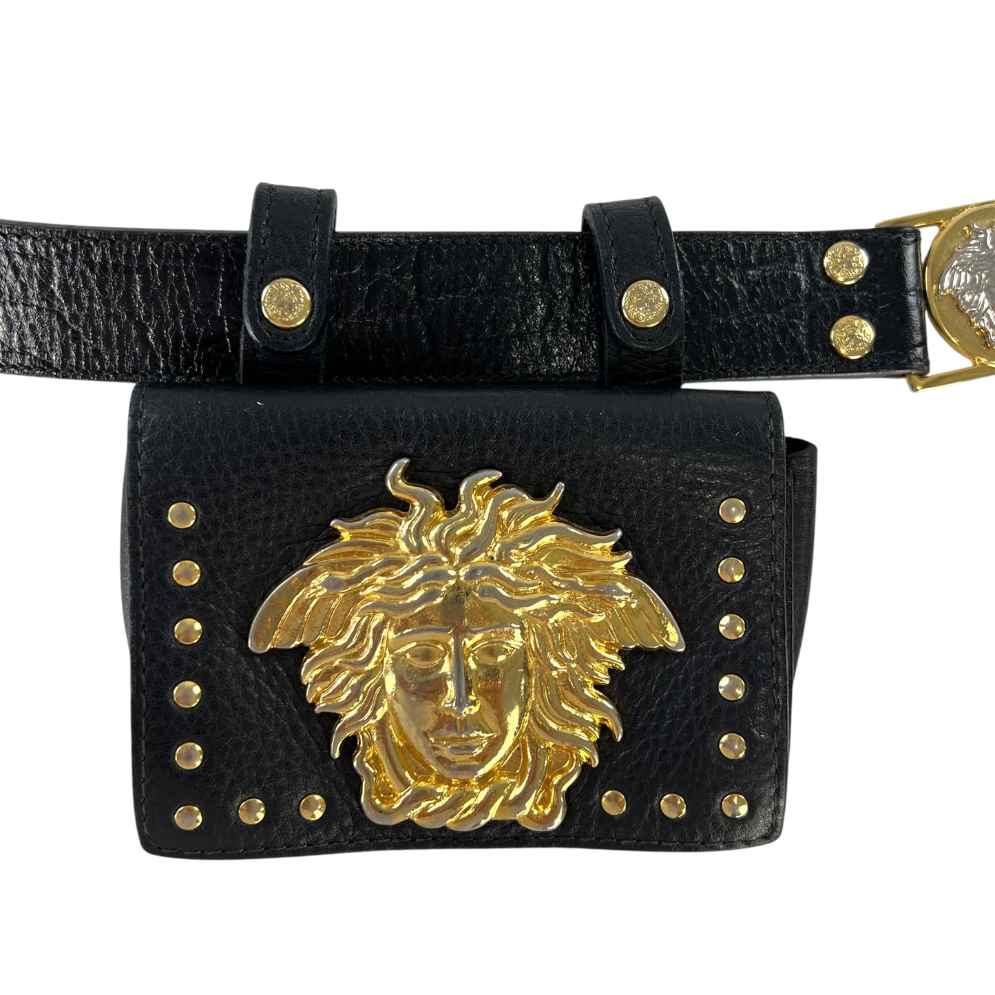 Versace Vintage Medusa Mini Leather Belt Bag