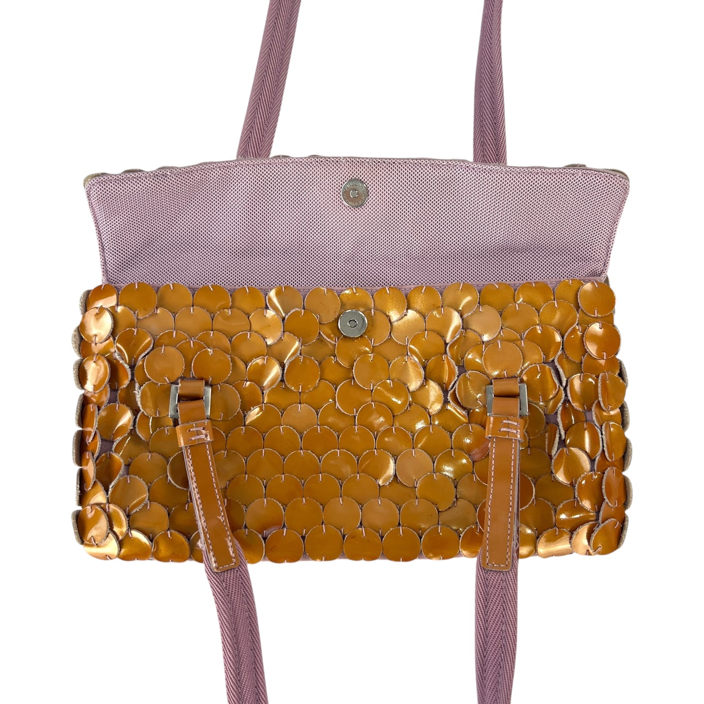 Prada Patent Leather Coins Shoulder Bag