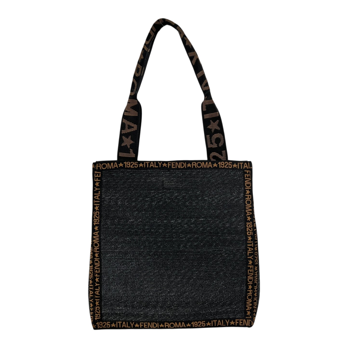 Fendi Vintage Raffia Tote Bag
