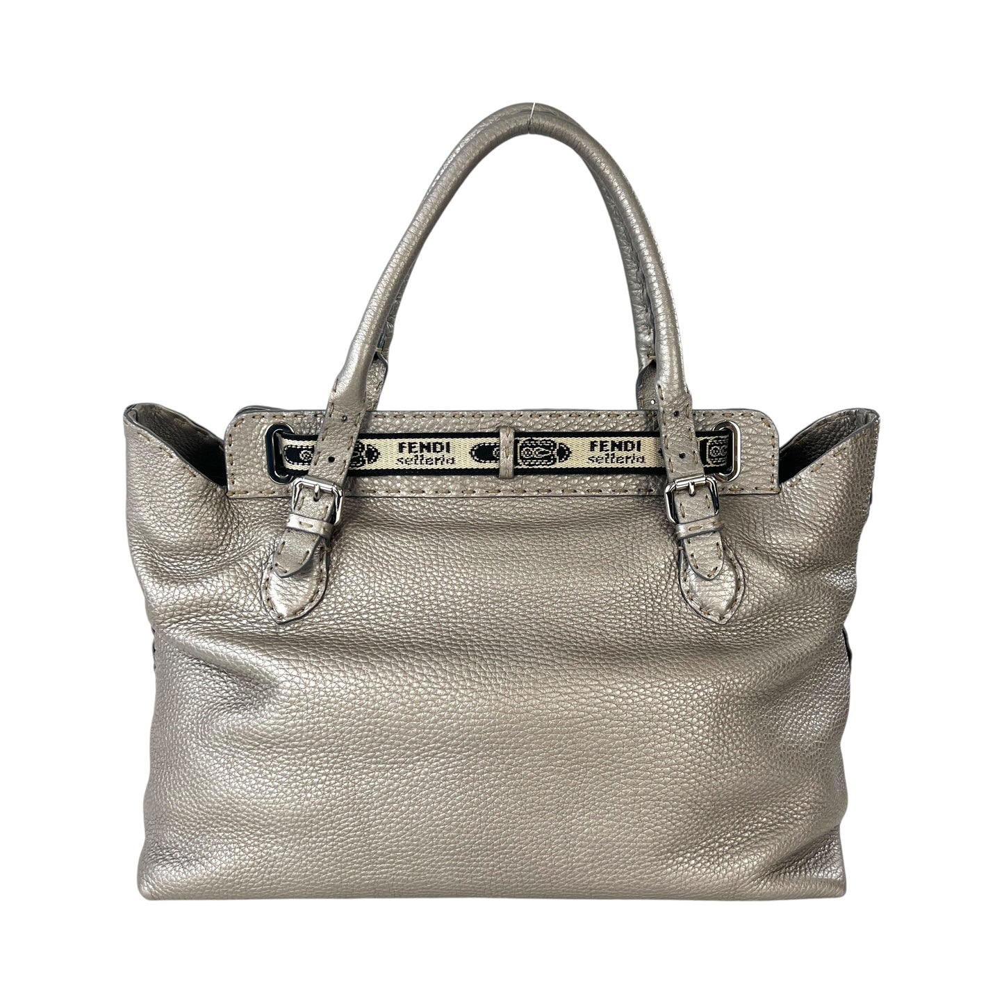 Fendi Villa Borghese Leather Selleria Tote Bag