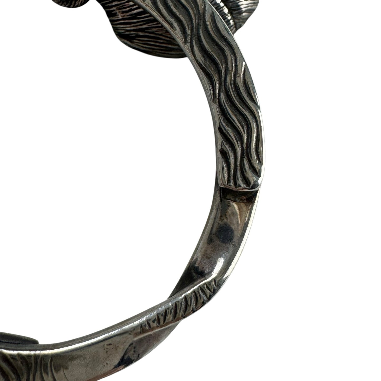 Gucci Sterling Silver Bulldog Key Ring