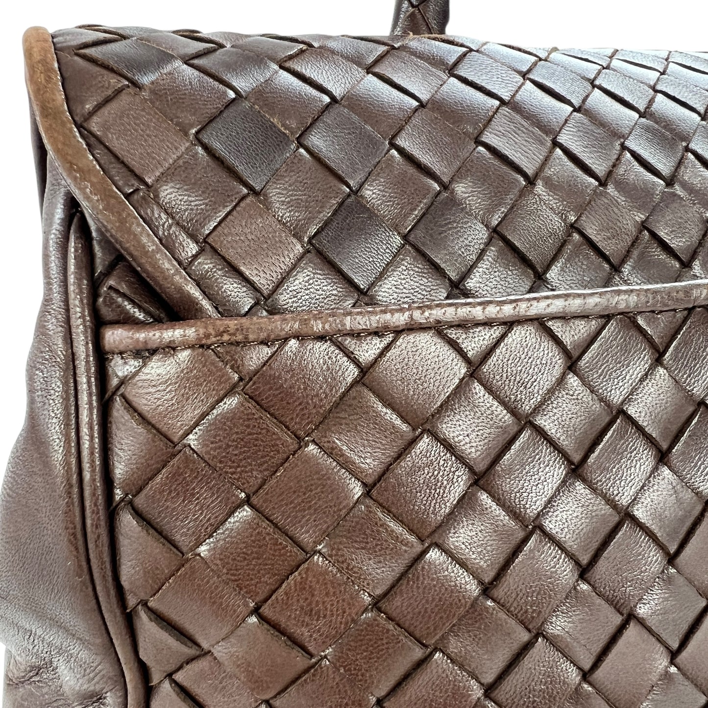Bottega Veneta Vintage Intrecciato Leather Handbag