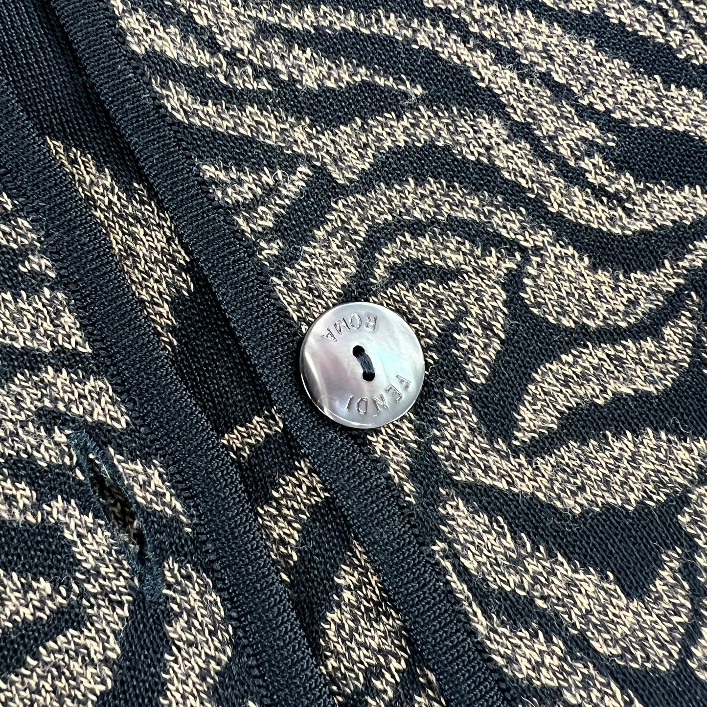 Fendi Vintage Animal Print Cardigan