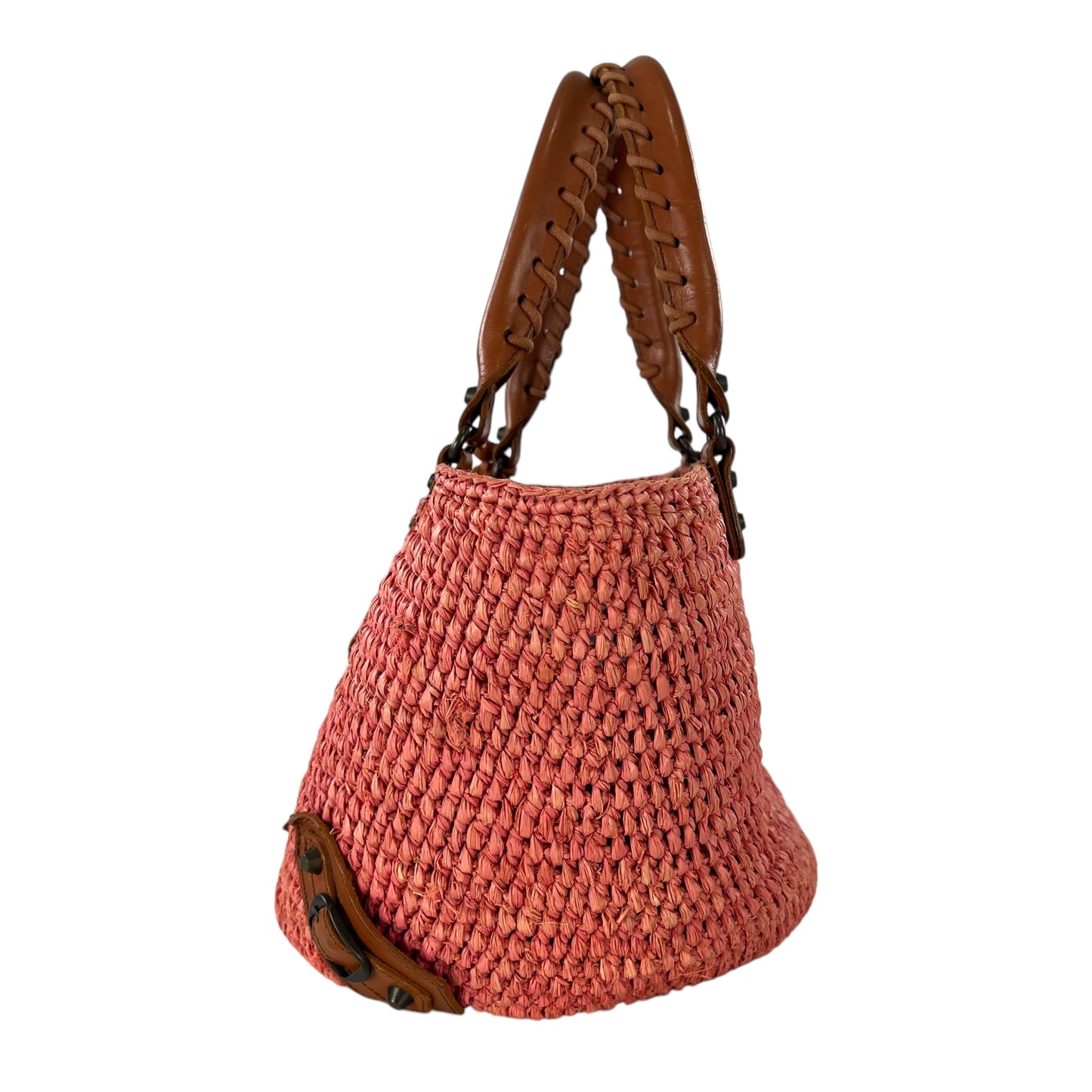 Balenciaga Raffia Basket Bag