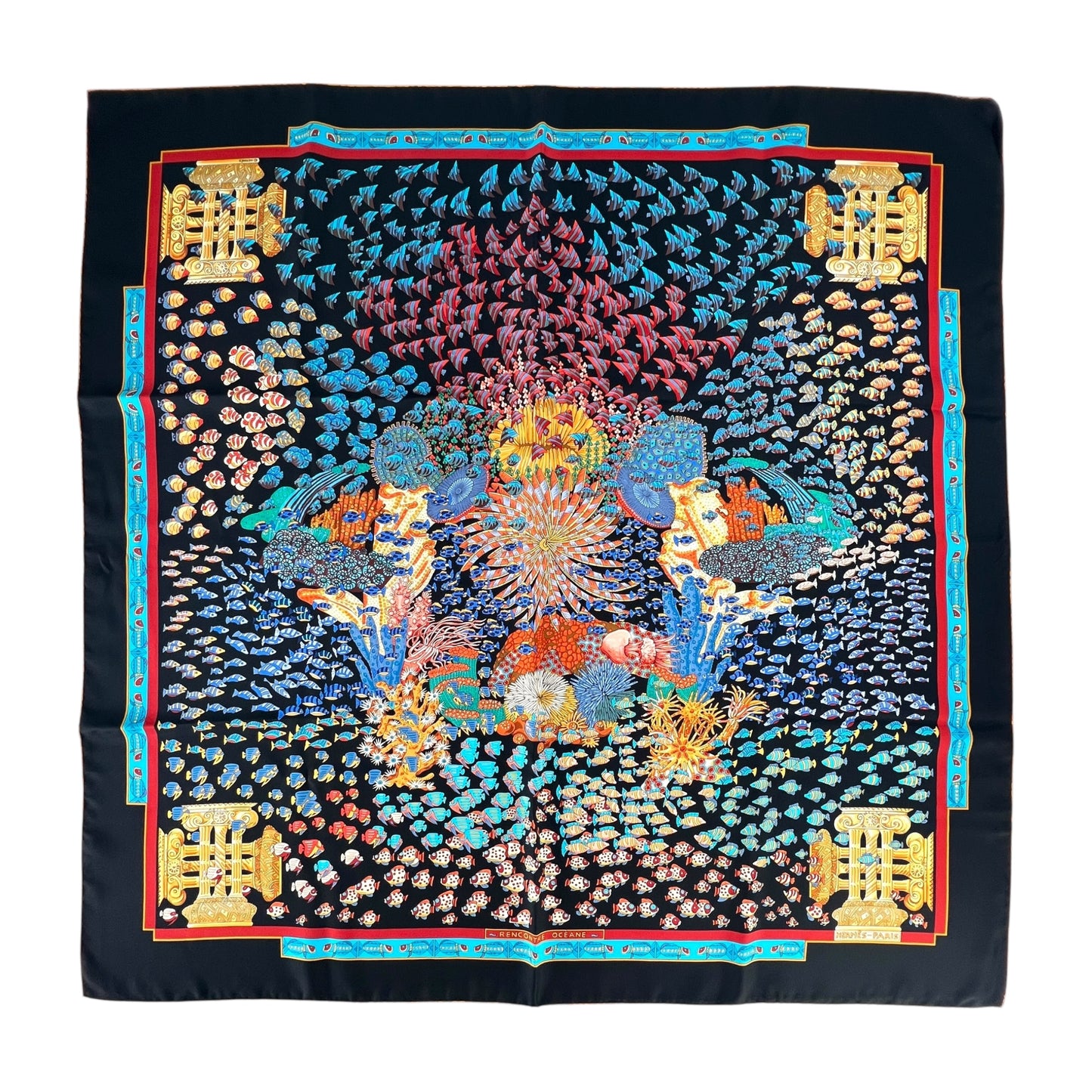 Hermès Gold Atlantic Encounter Scarf