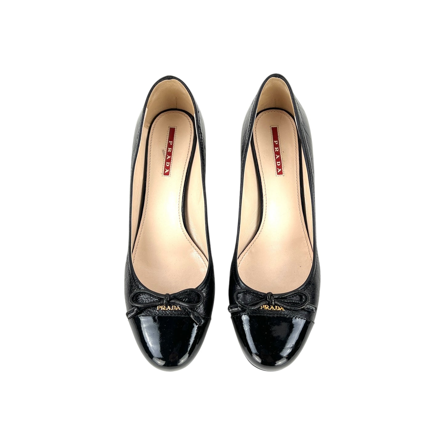 Prada Leather Bow Pumps