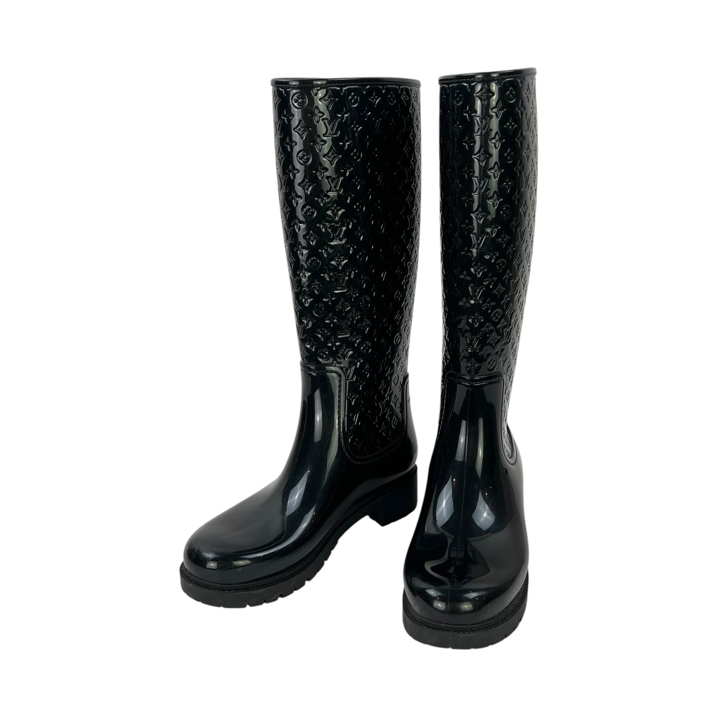 Louis Viutton Monogram Embossed Rubber Boots