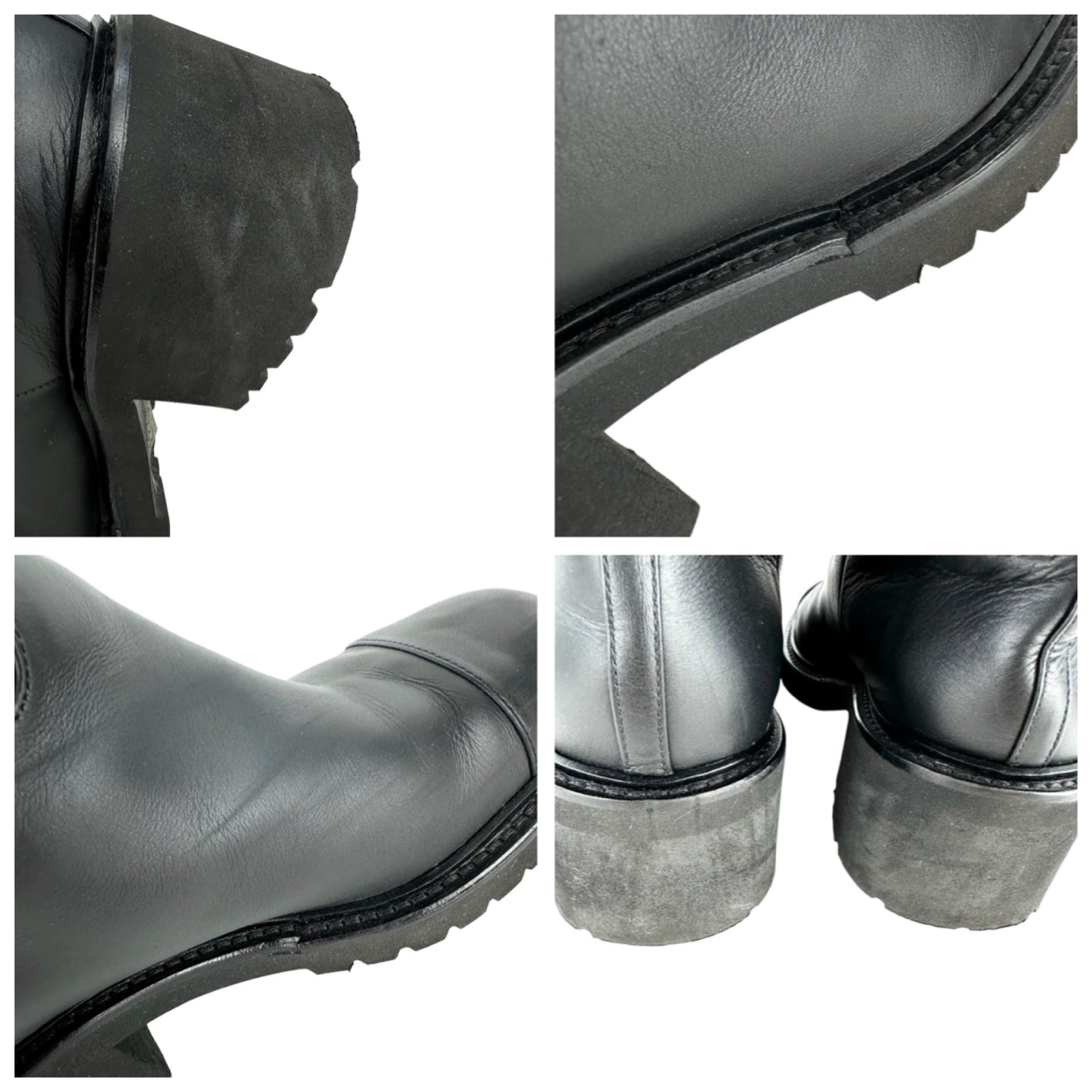 Chanel CC Leather Biker Boots