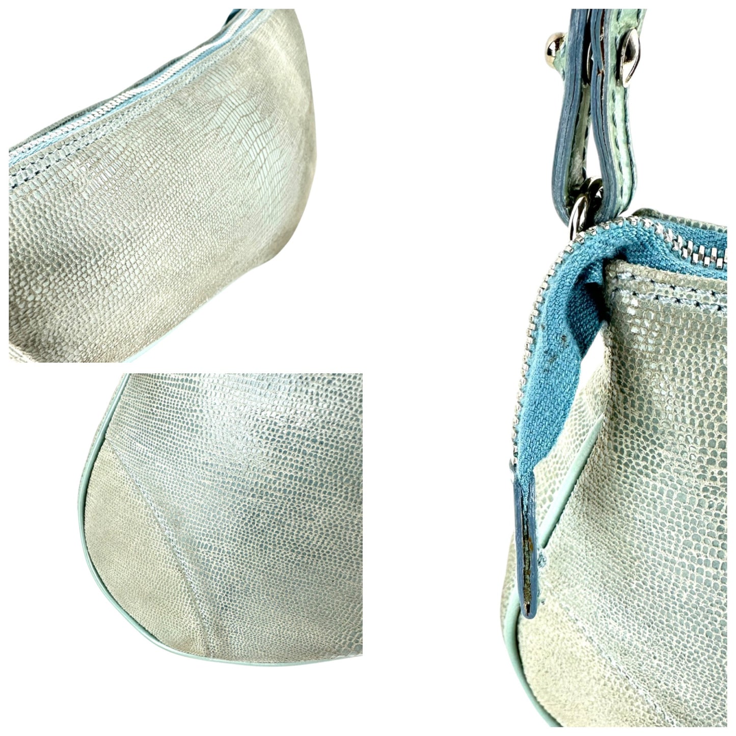 Dior Vintage Lizard Mini Saddle Bag