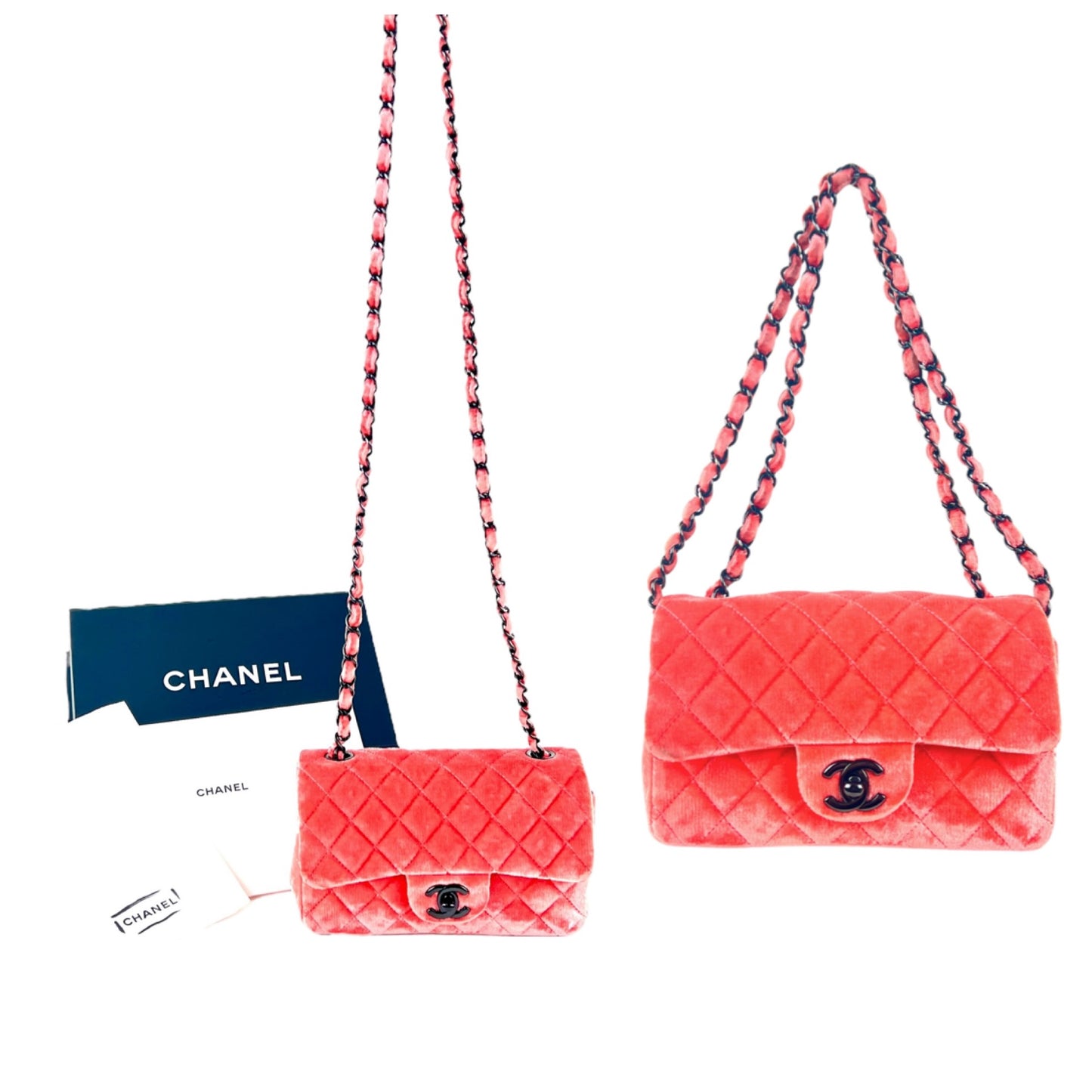Chanel Classic Single Flap Matelassé Velvet Crossbody Bag