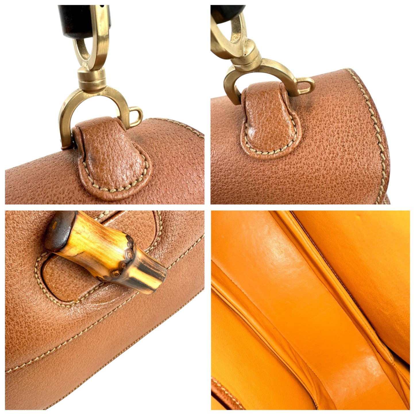 Gucci Vintage Bamboo Turnlock Handbag