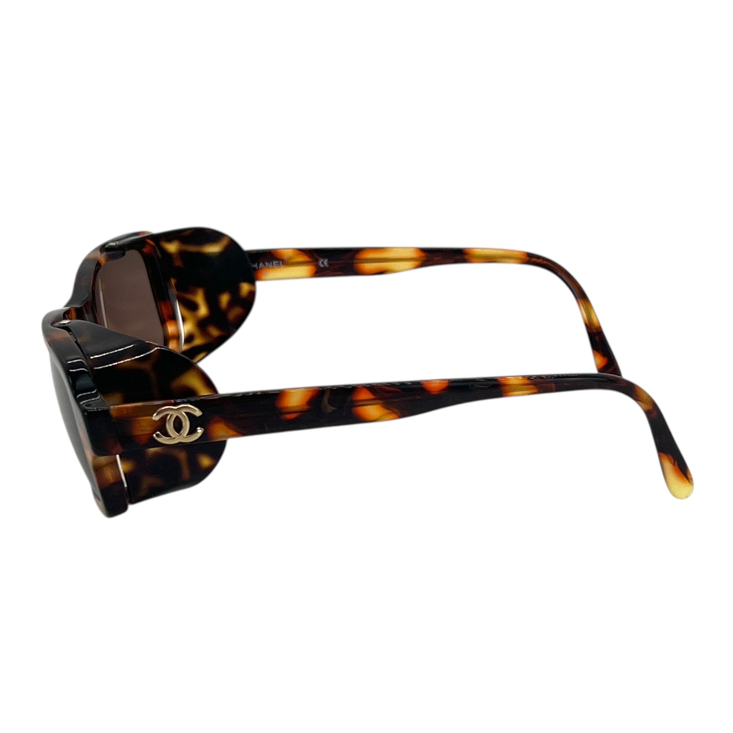 Chanel Tortoise Shell Blinder Sunglasses