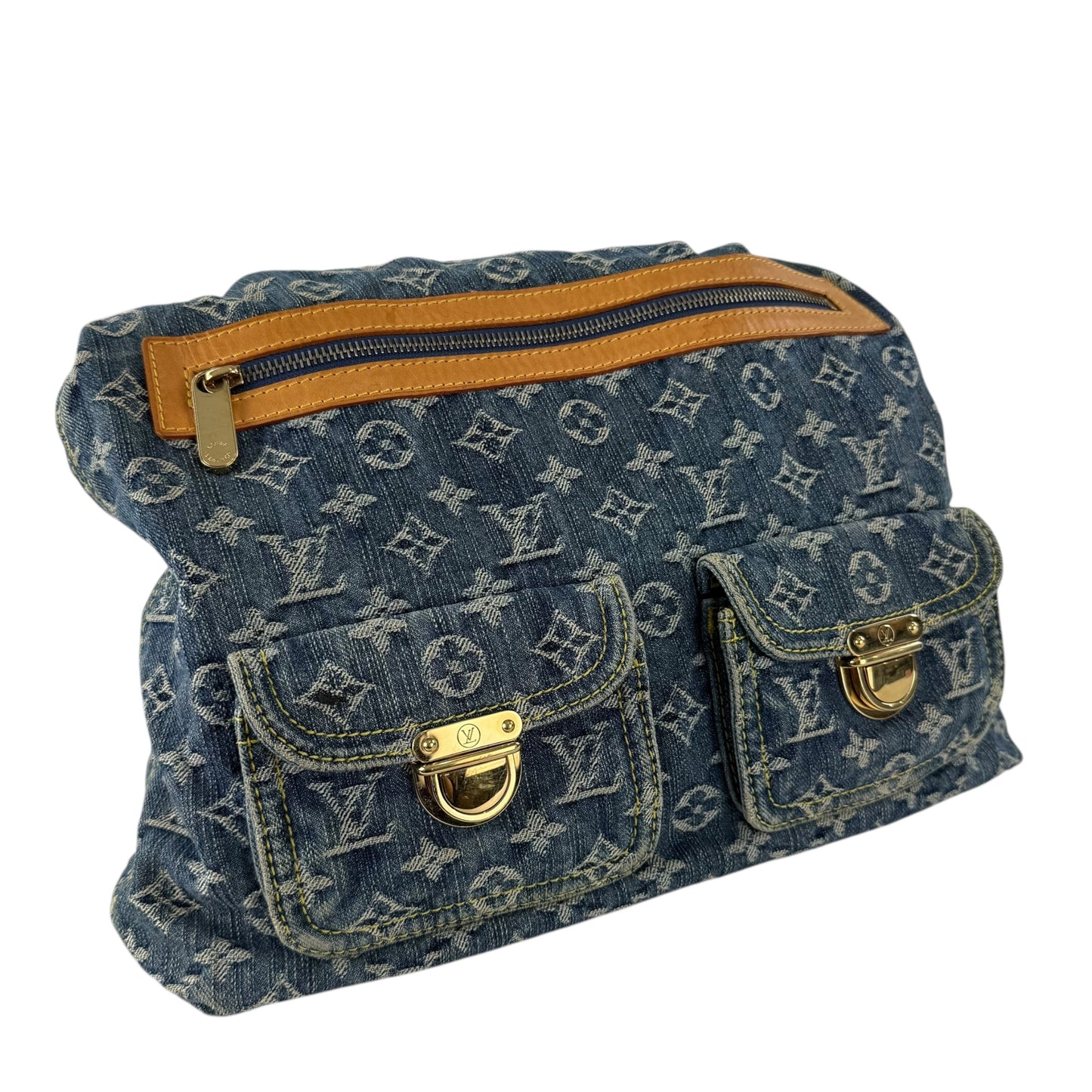 Louis Vuitton Monogram Denim Baggy GM Shoulder Bag