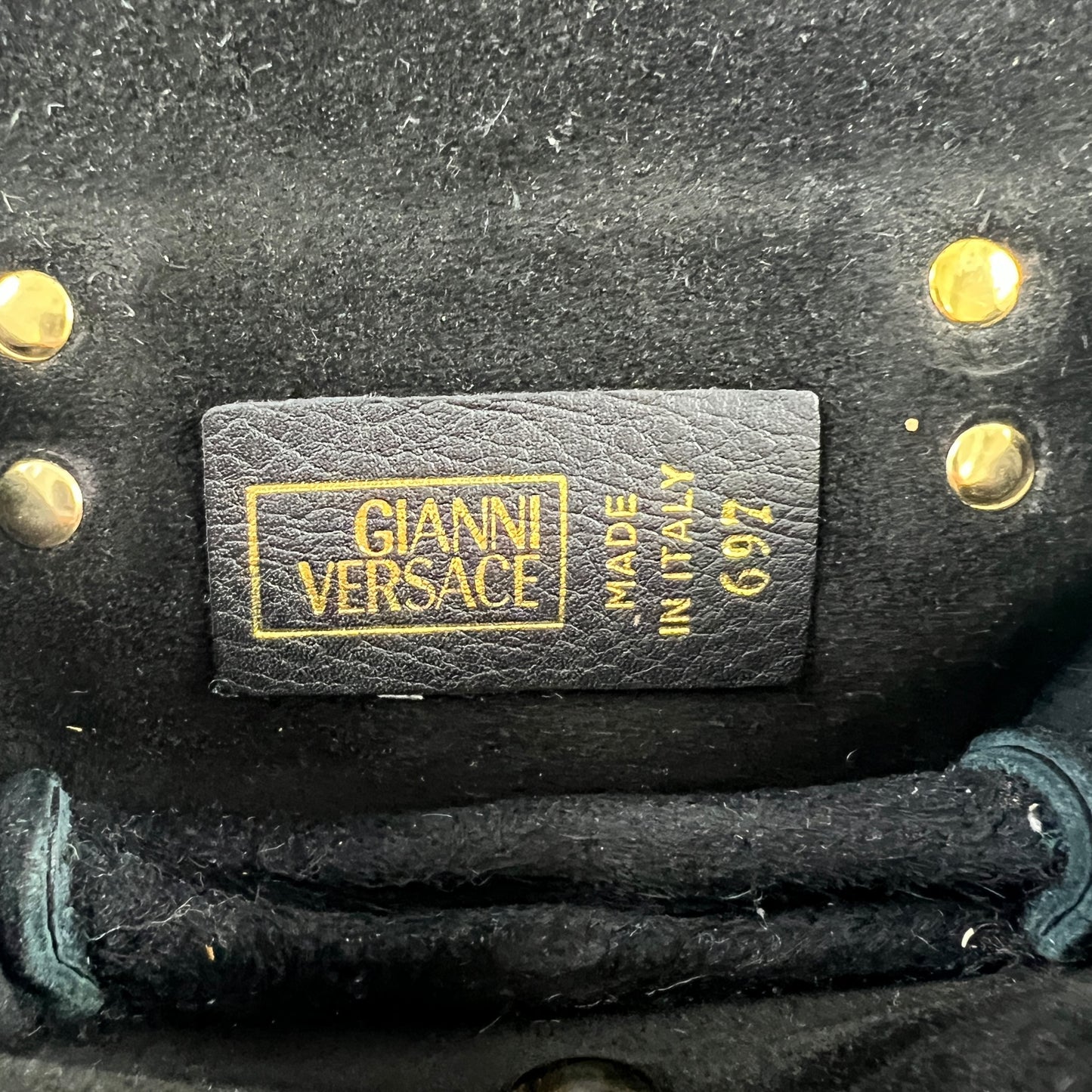 Versace Vintage Medusa Mini Leather Belt Bag