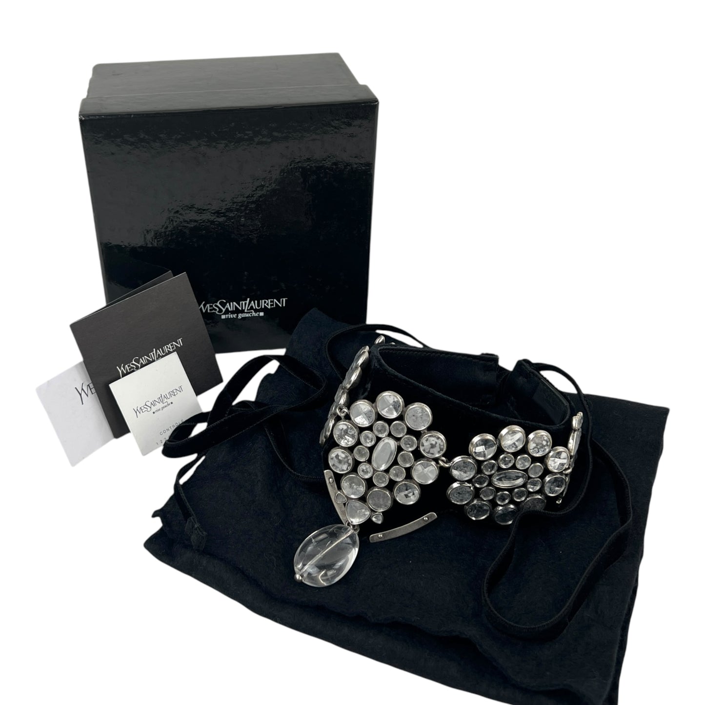 YSL Vintage Tom Ford Velvet Plate Choker