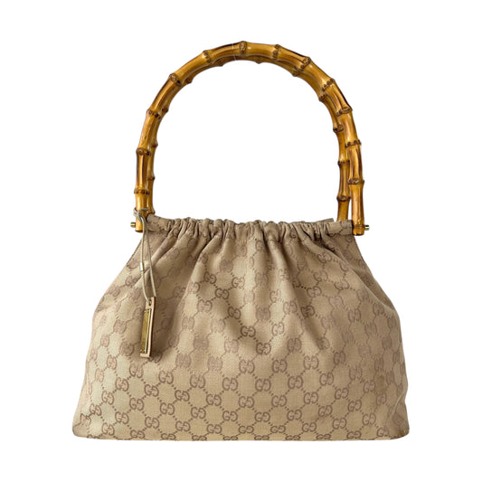 Gucci Monogram Bamboo Shoulder Bag