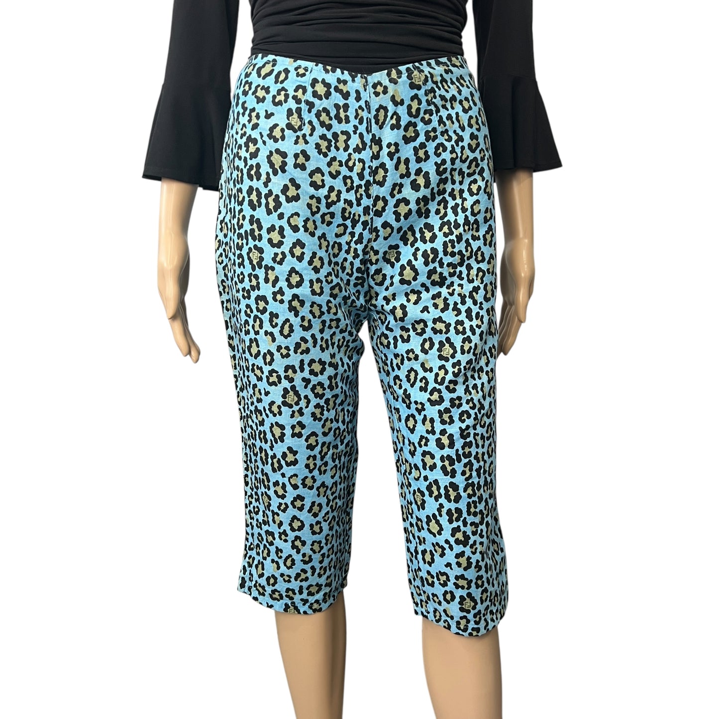 Fendi Vintage Leopard Print Capris